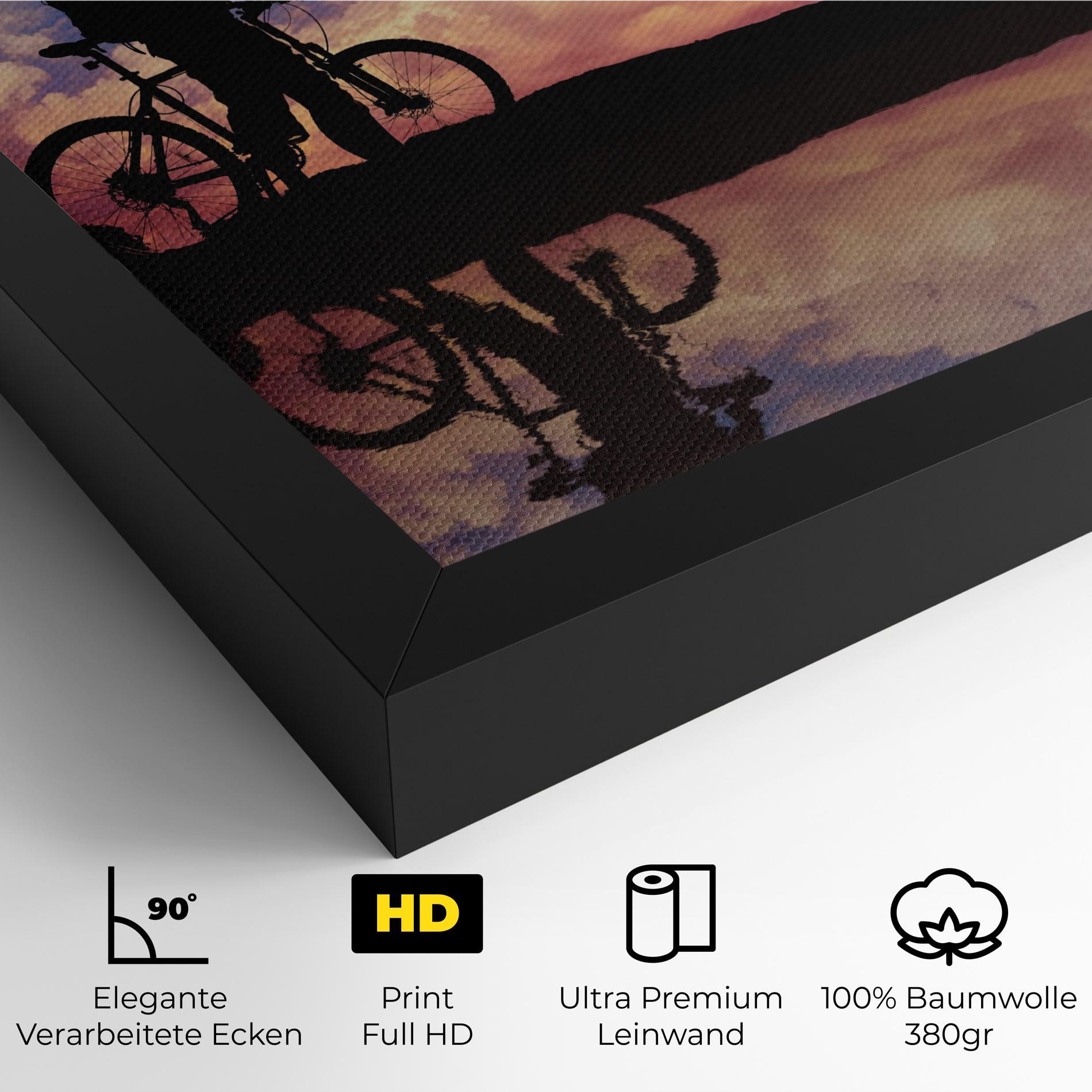 Leinwandbild Bike Sunset mockup 4