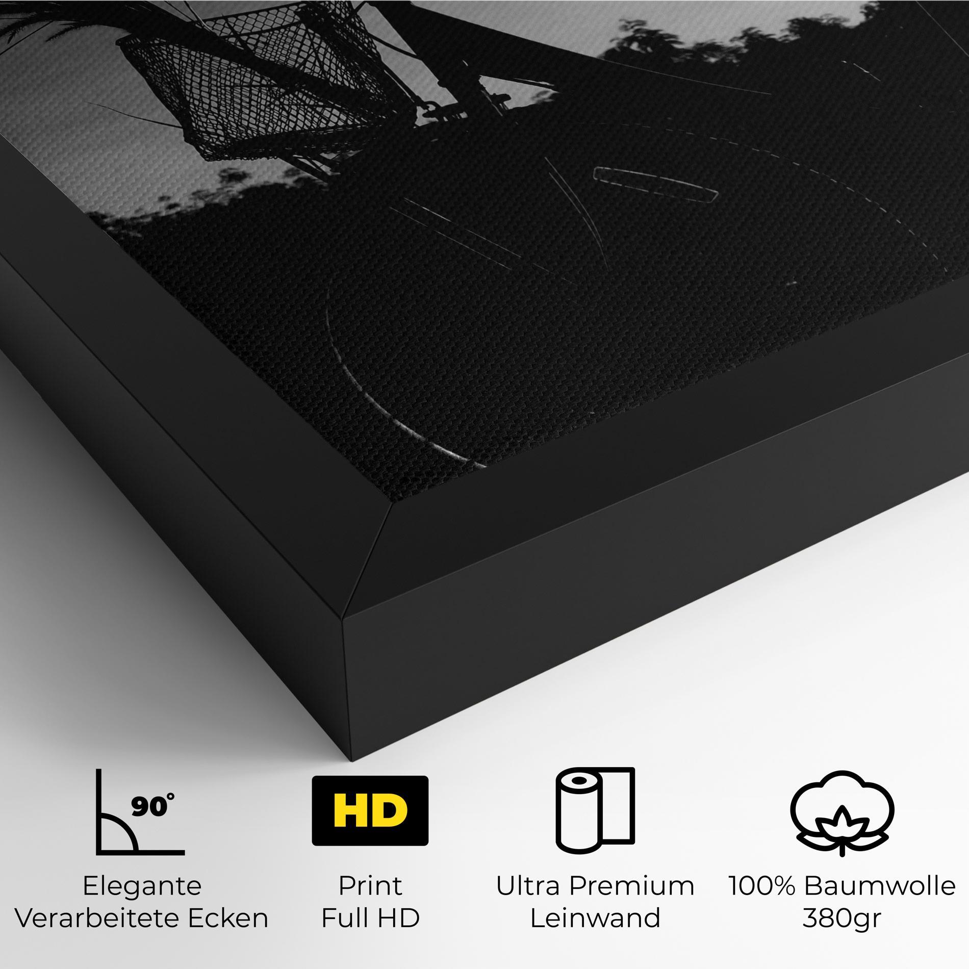 Leinwandbild Black Bike Shilouette mockup 4