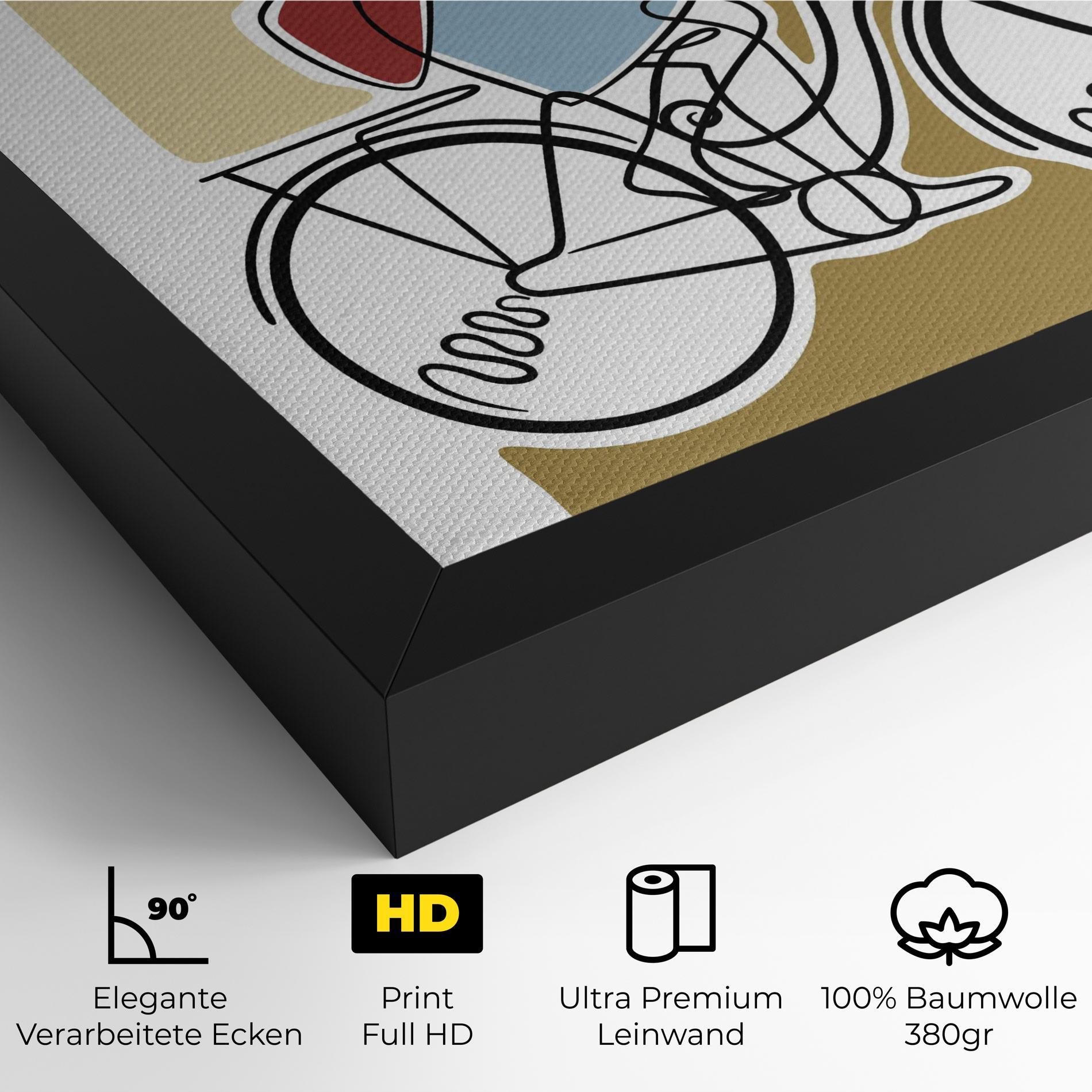 Leinwandbild Dog On Bike mockup 4