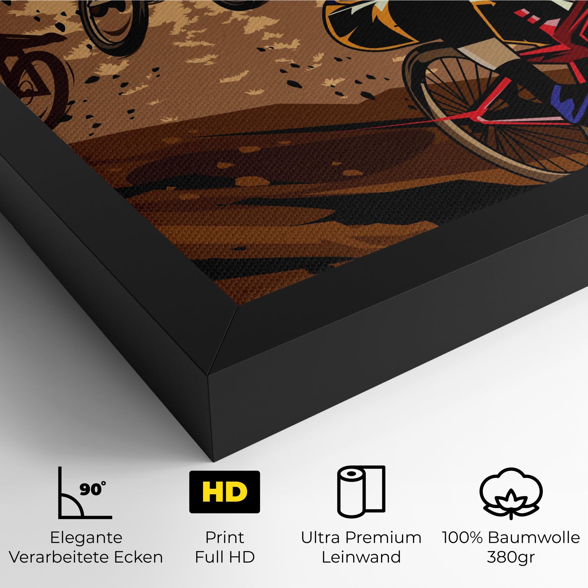 Leinwandbild Downhill Bike mockup 4