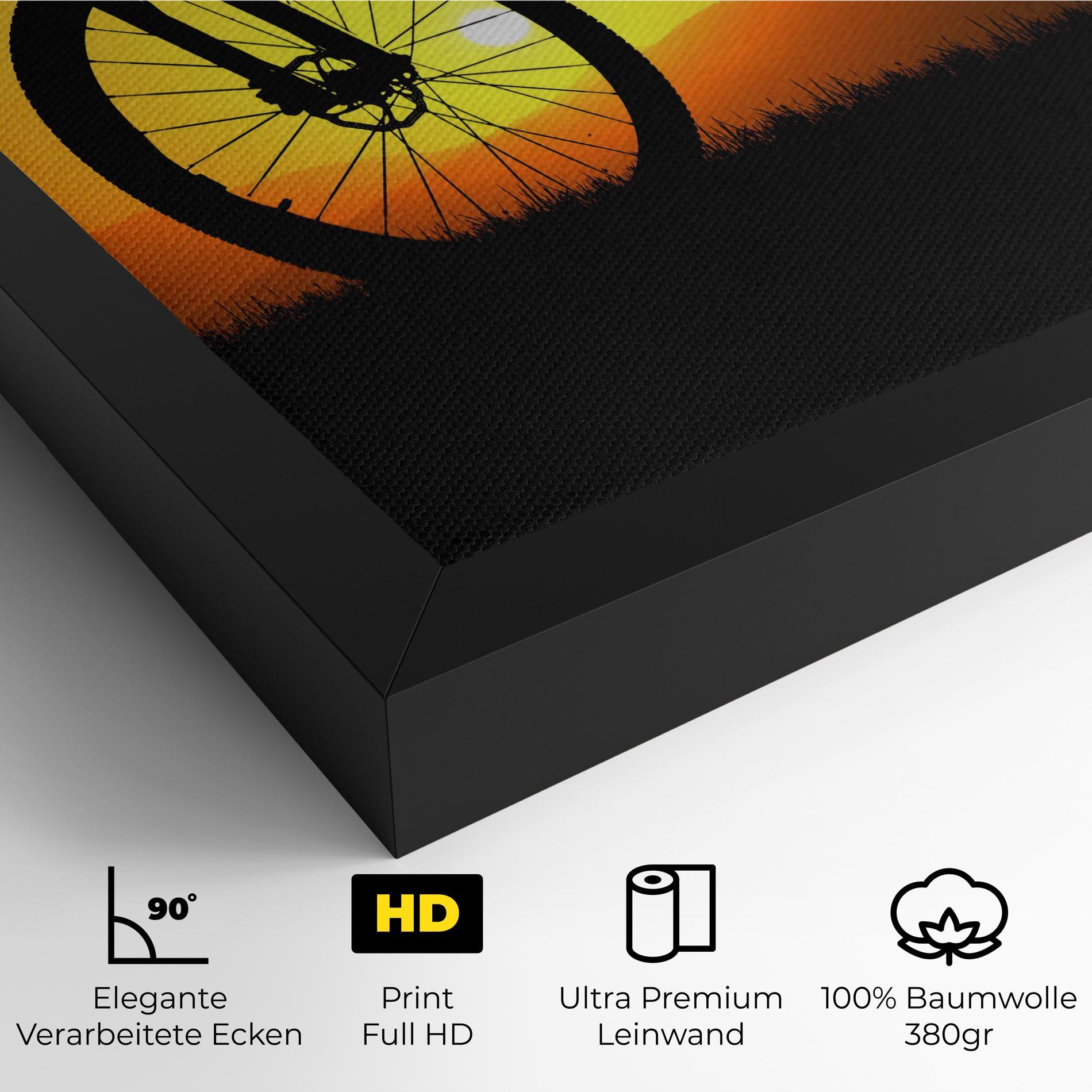 Leinwandbild Mtb Silhouette View mockup 4