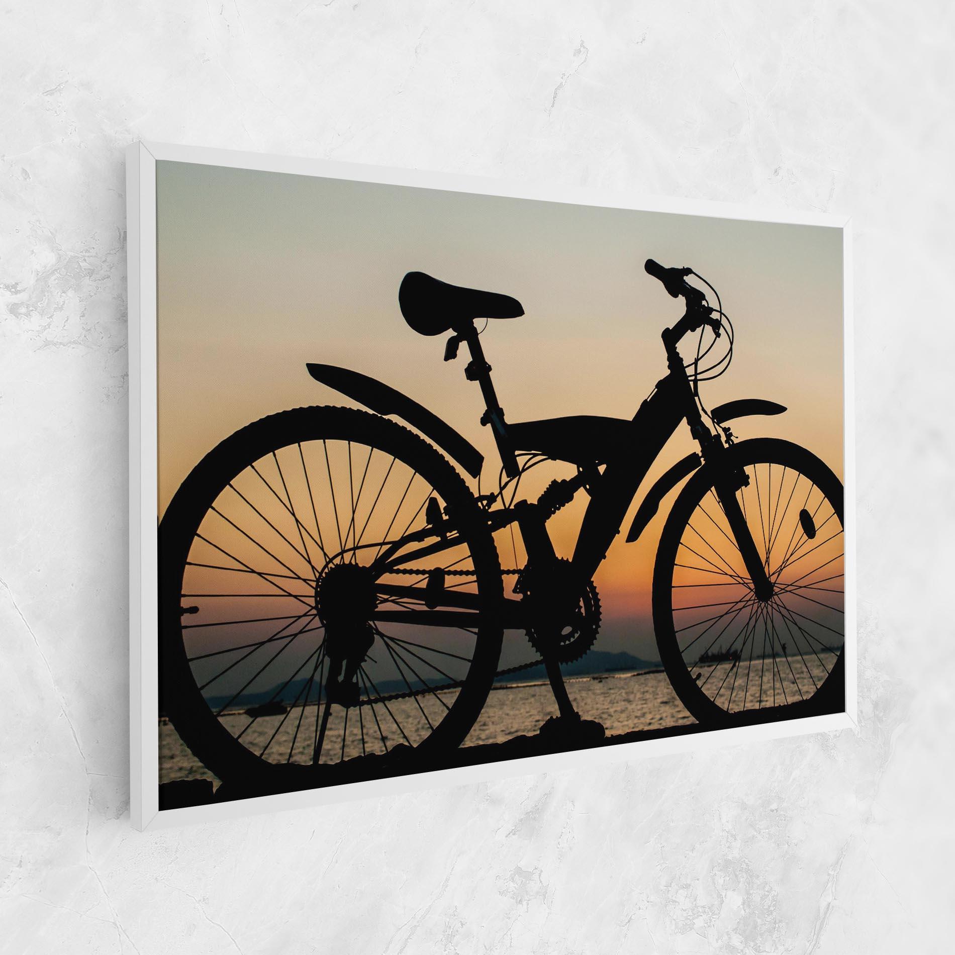 Leinwandbild Beautiful Mtb Shilouette mockup 1