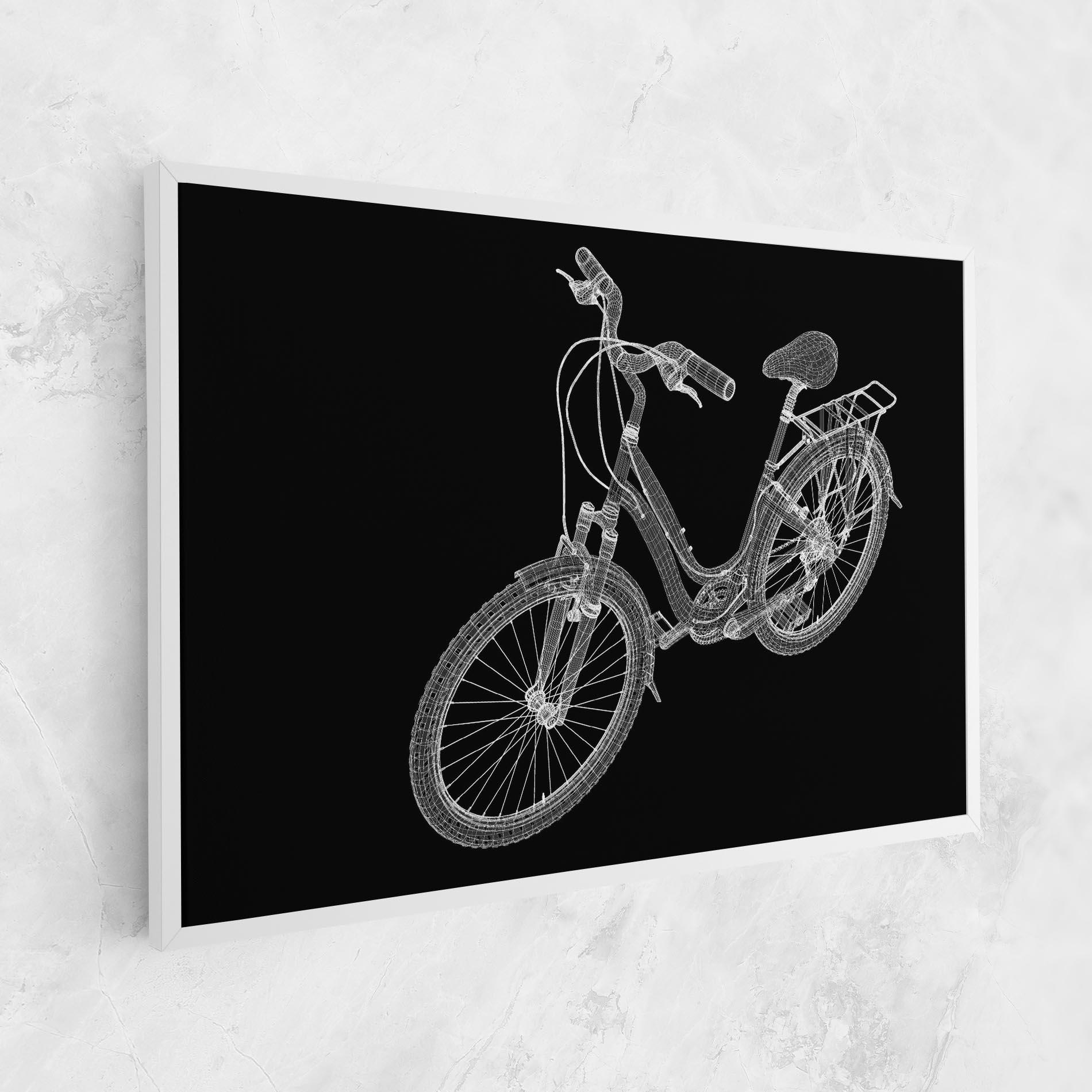 Leinwandbild Bicycle 3d Model mockup 1