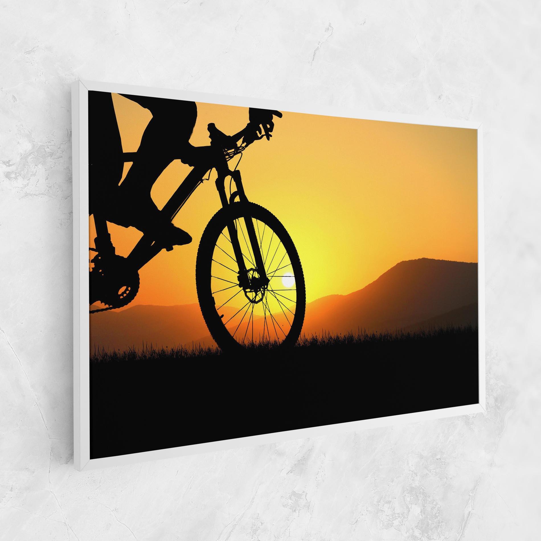 Leinwandbild Mtb Silhouette View mockup 1