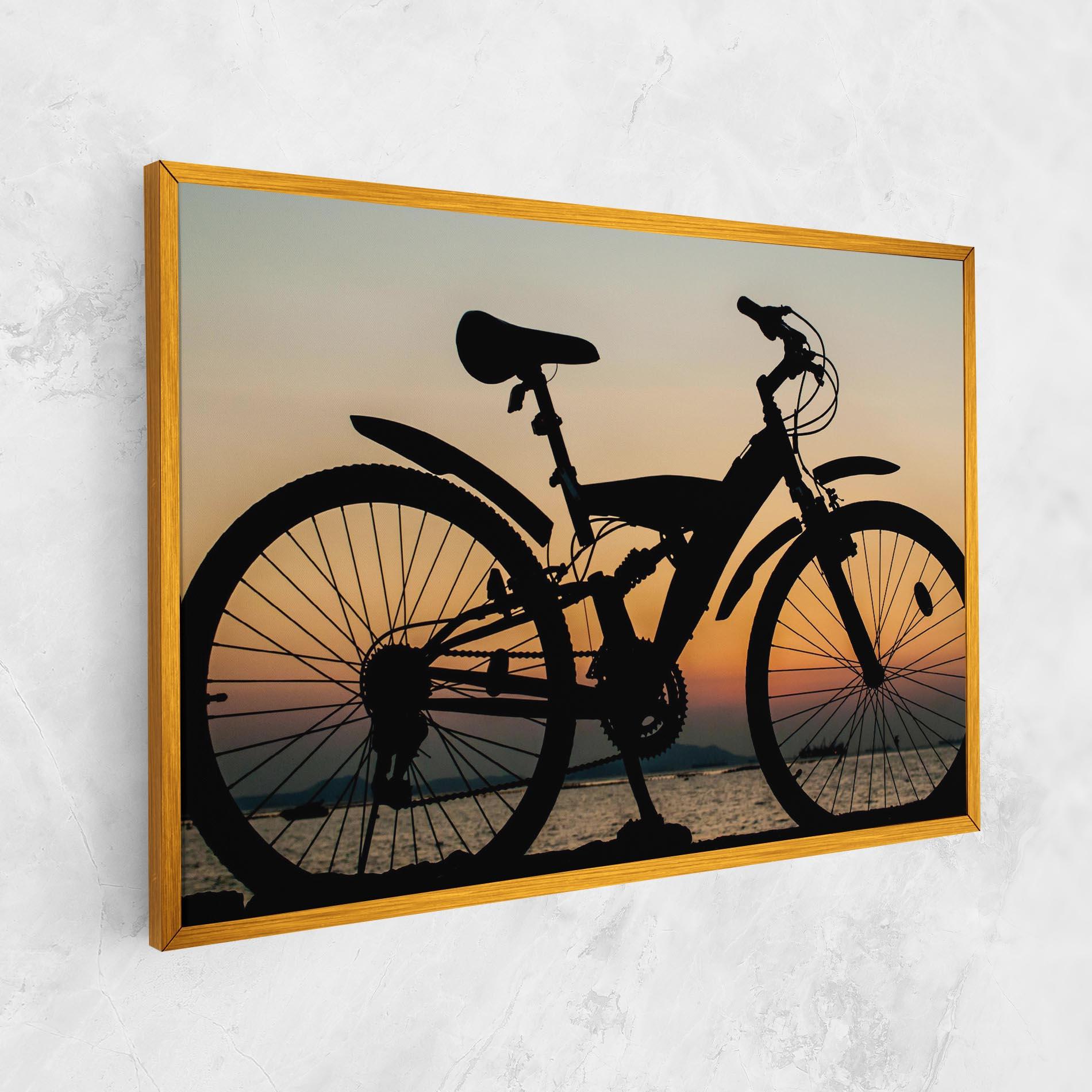 Leinwandbild Beautiful Mtb Shilouette mockup 1