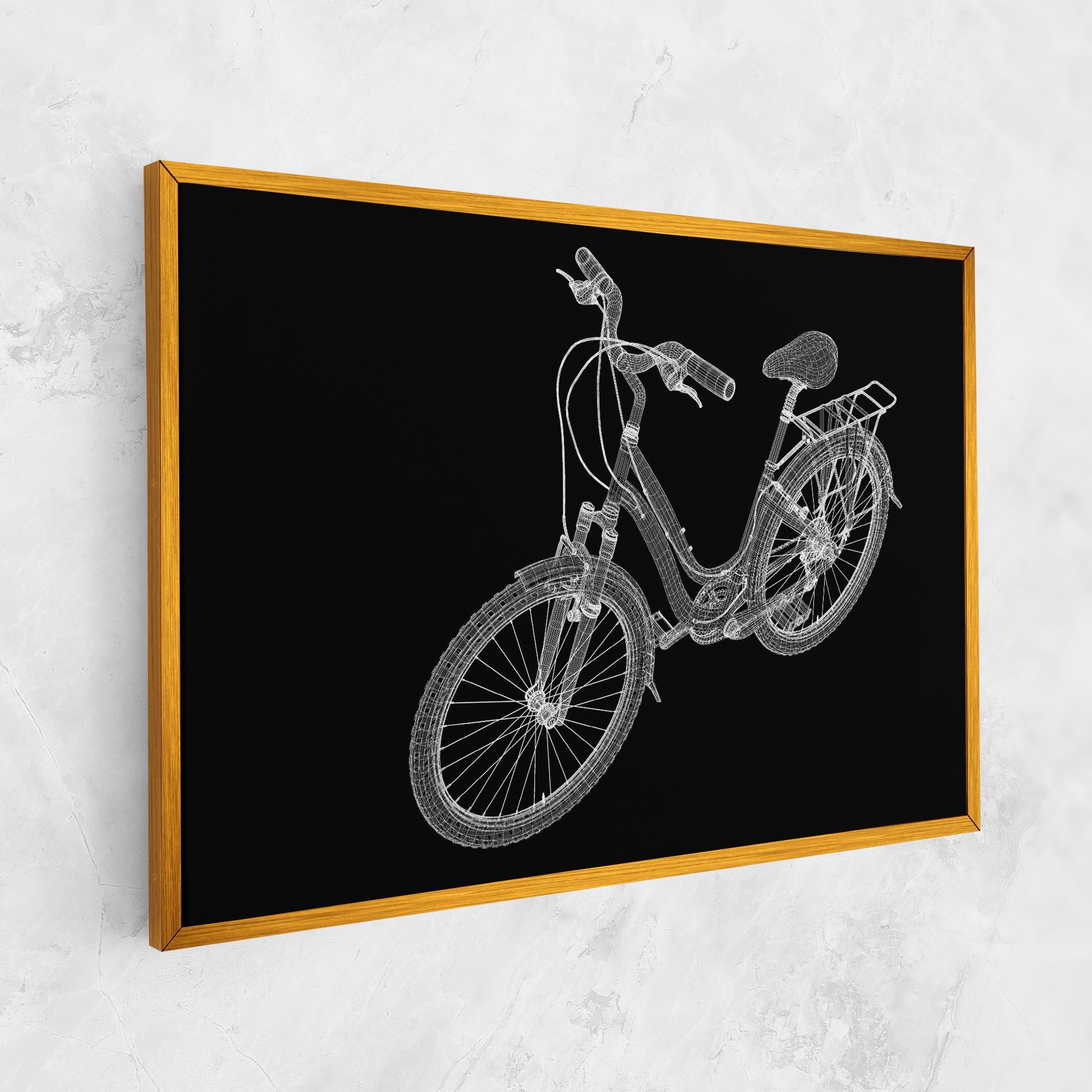 Leinwandbild Bicycle 3d Model mockup 1