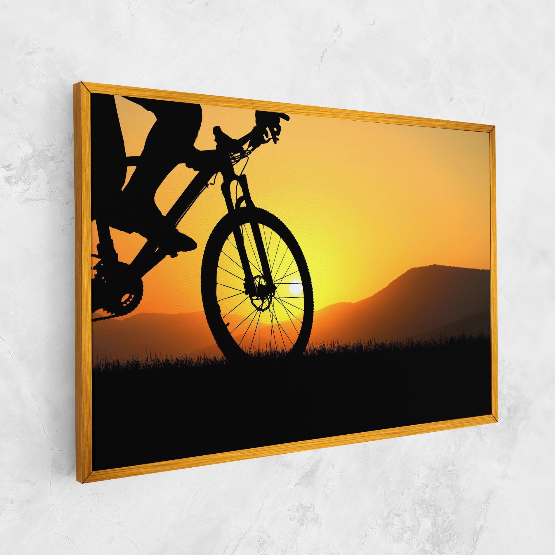 Leinwandbild Mtb Silhouette View mockup 1