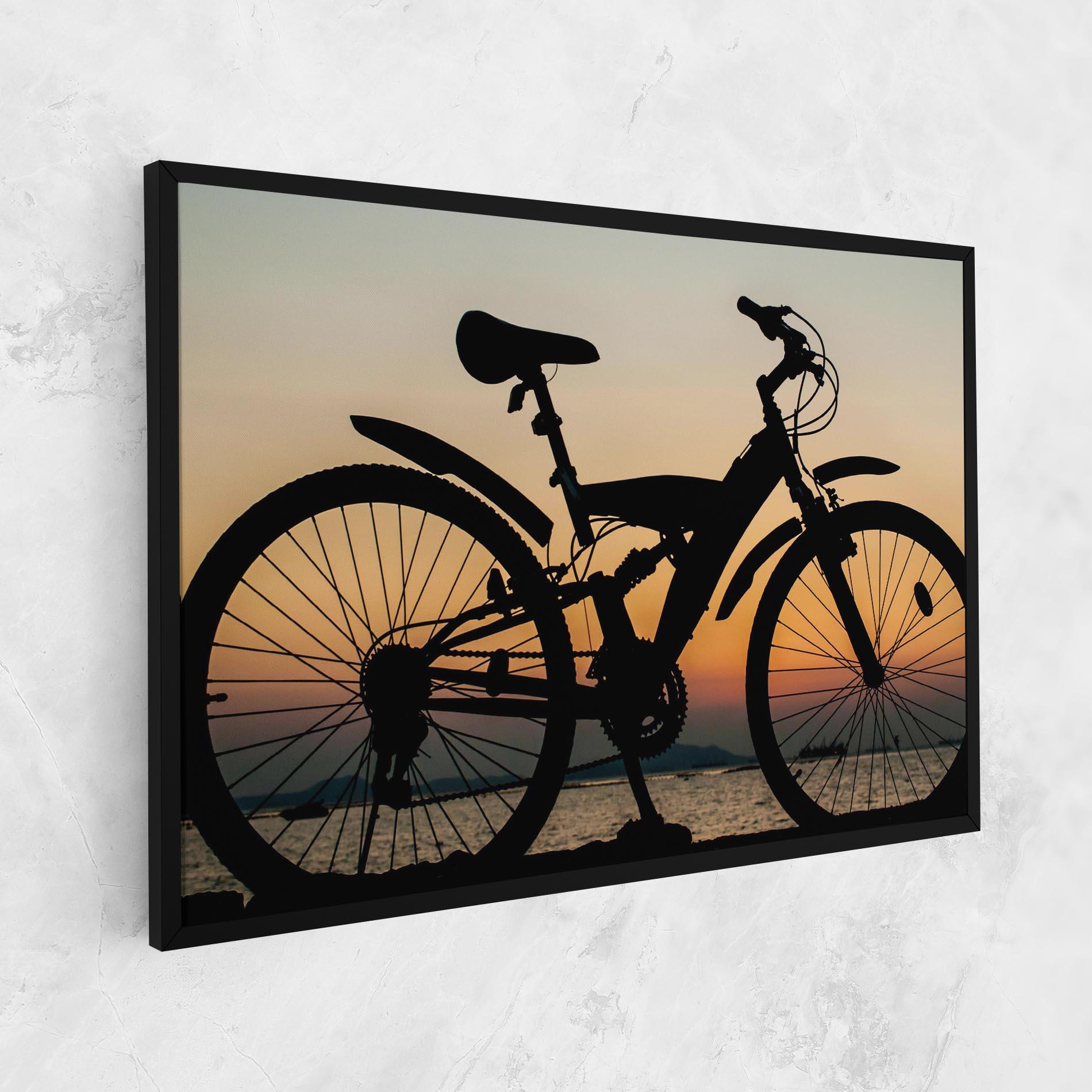 Leinwandbild Beautiful Mtb Shilouette mockup 1