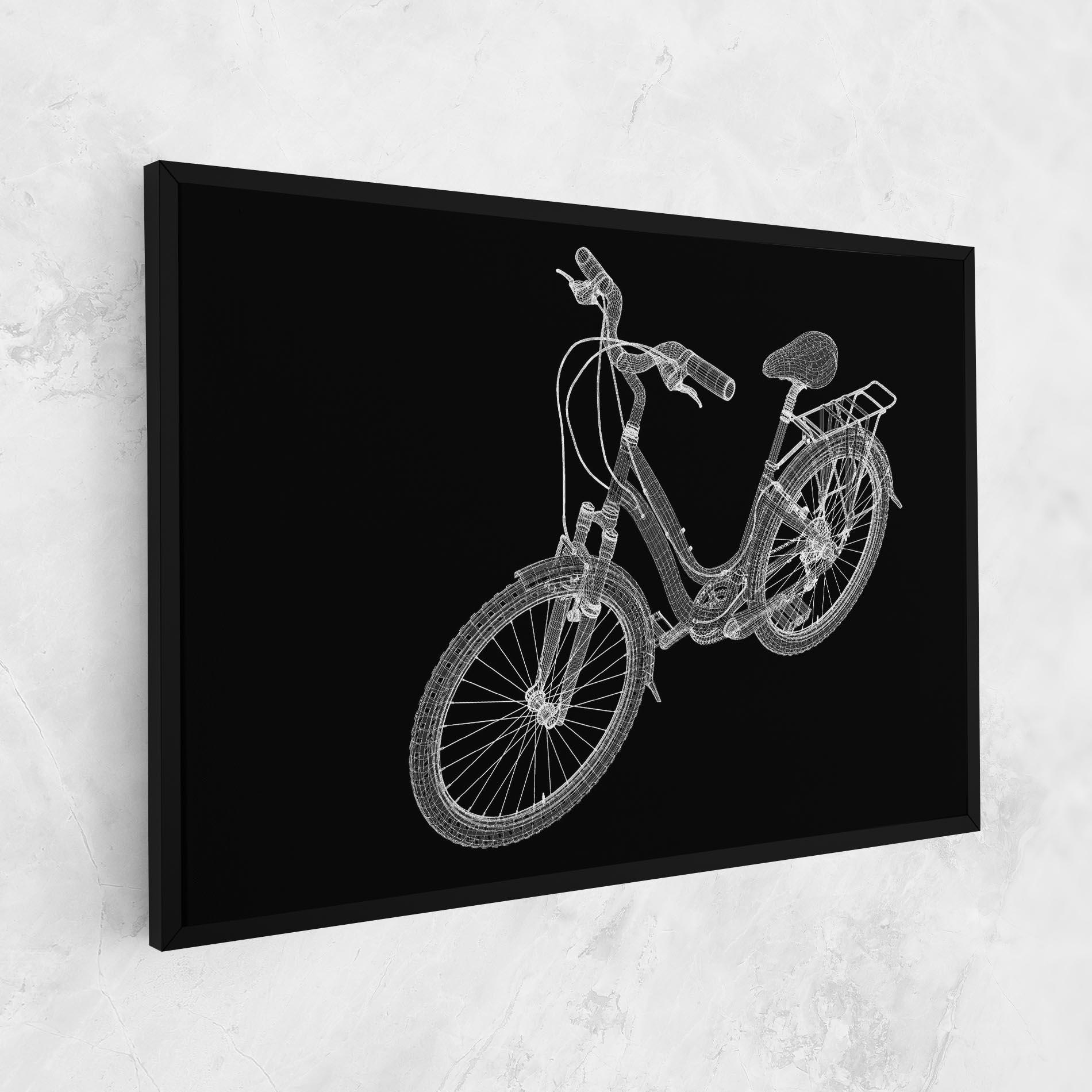 Leinwandbild Bicycle 3d Model mockup 1