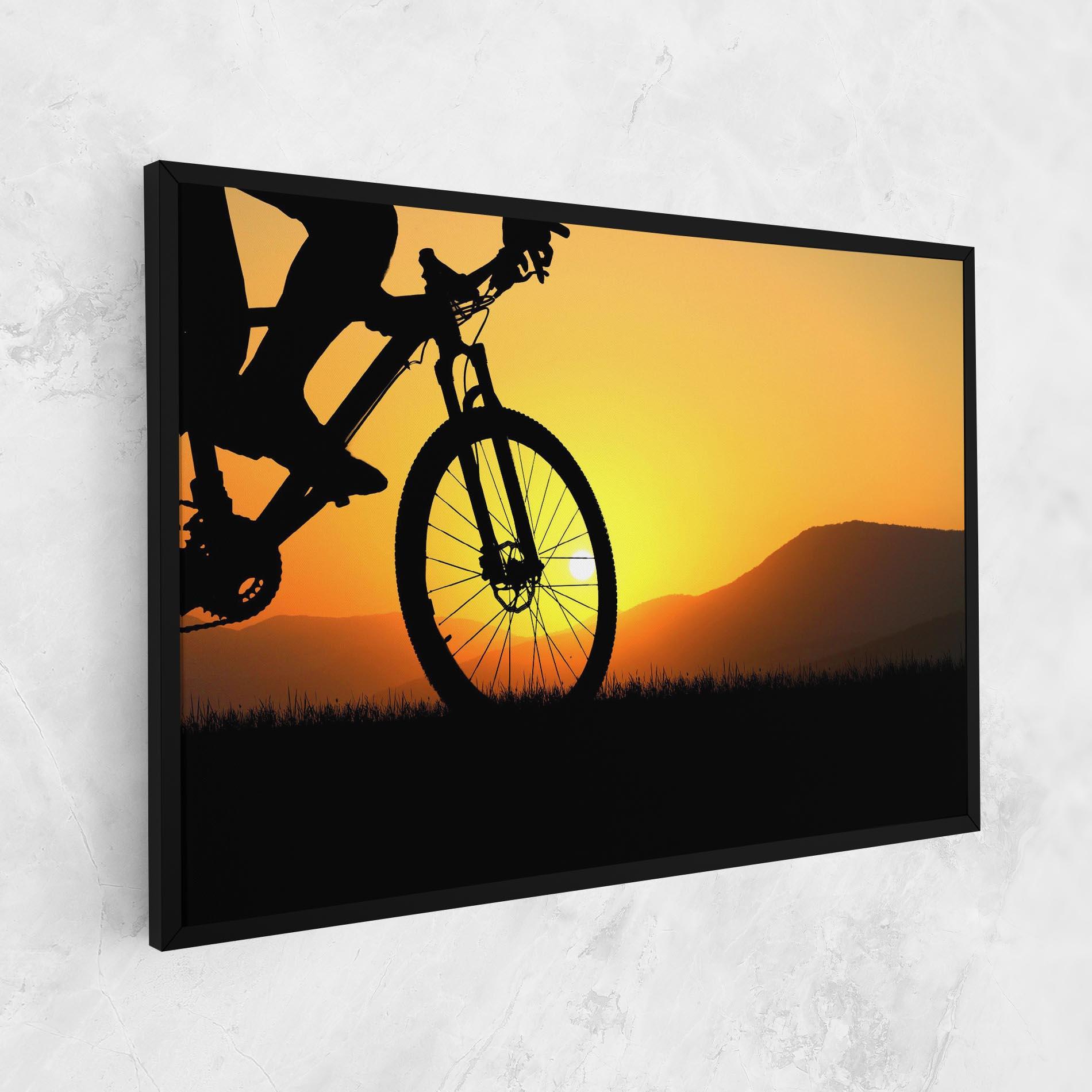 Leinwandbild Mtb Silhouette View mockup 1