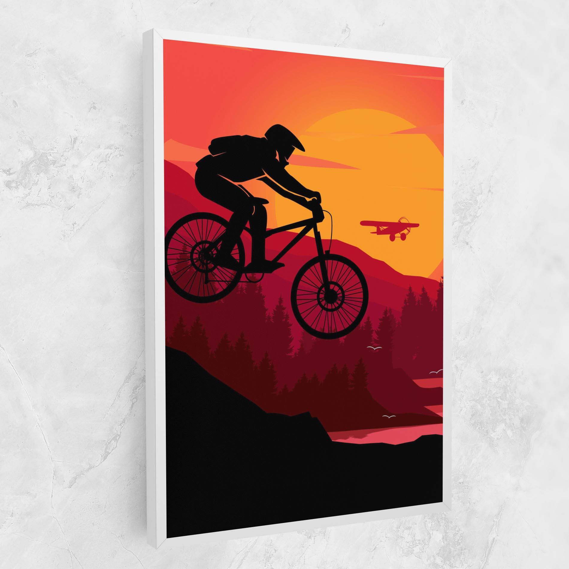 Leinwandbild Mountain Bike Sunset mockup 1