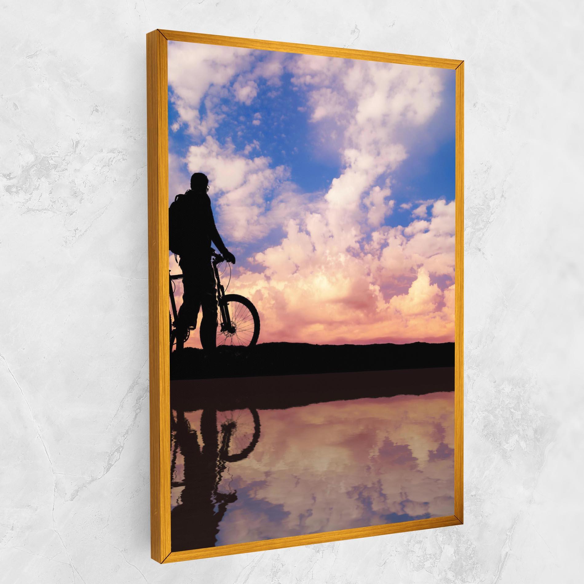 Leinwandbild Bike Sunset mockup 1