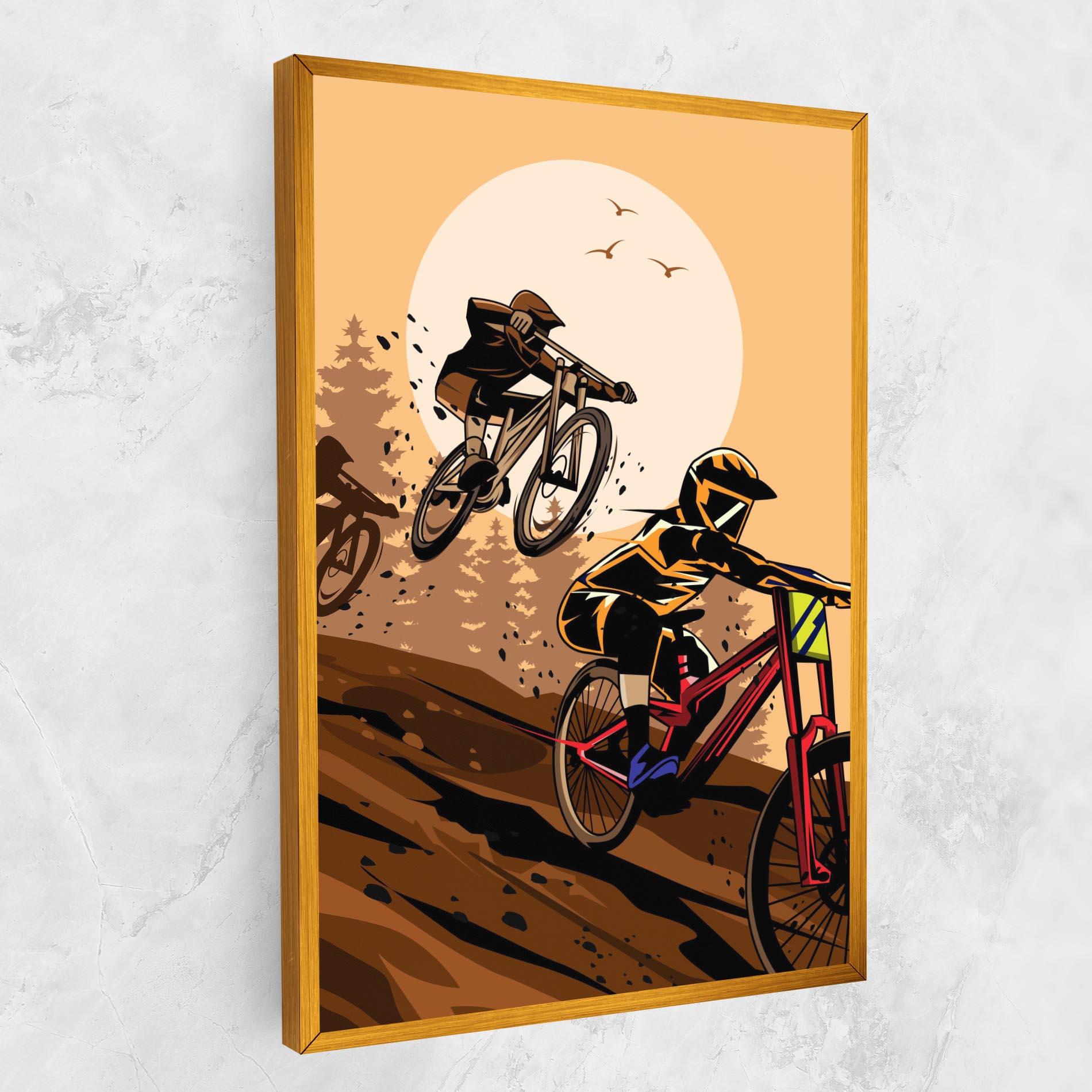 Leinwandbild Downhill Bike mockup 1