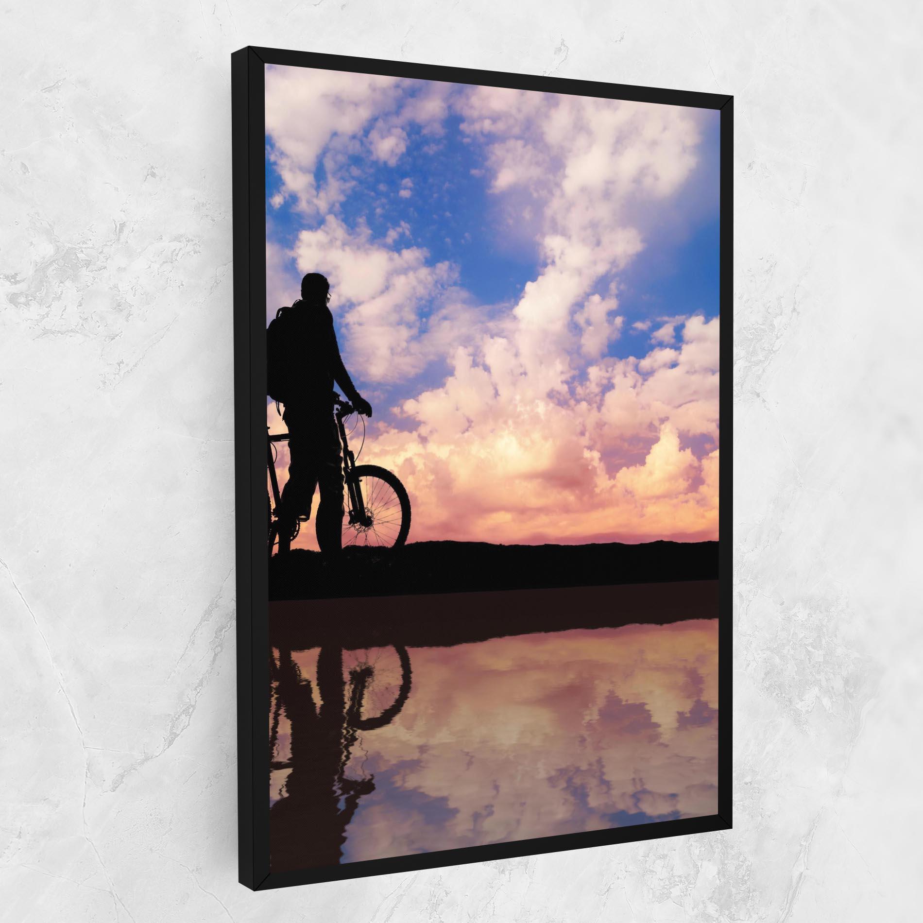Leinwandbild Bike Sunset mockup 1