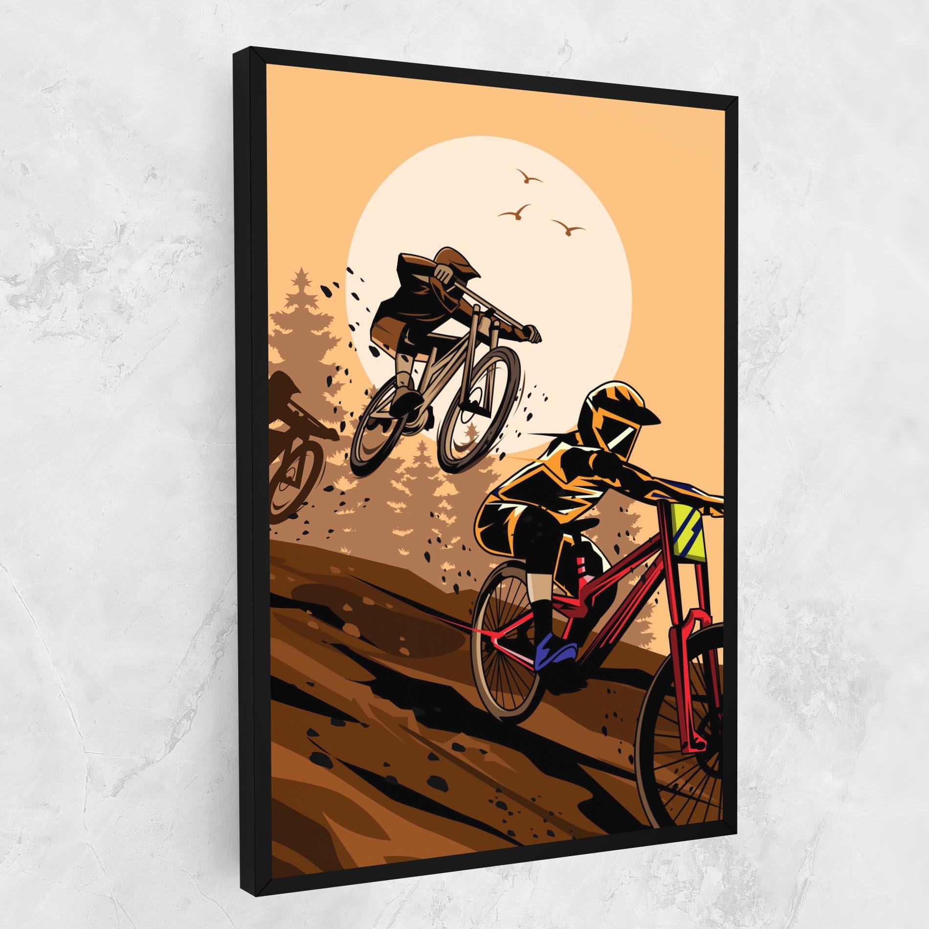 Leinwandbild Downhill Bike mockup 1