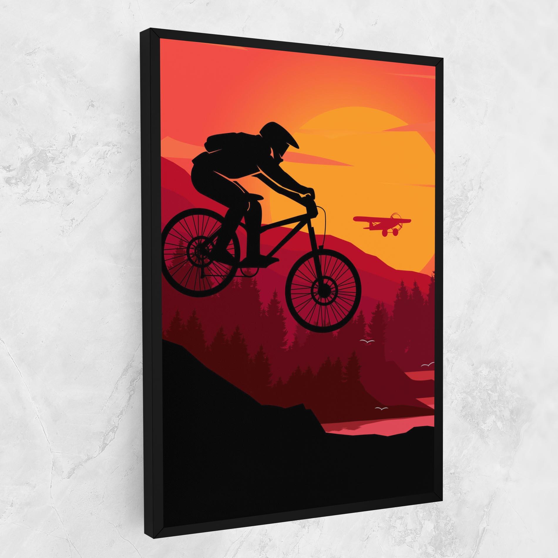 Leinwandbild Mountain Bike Sunset mockup 1