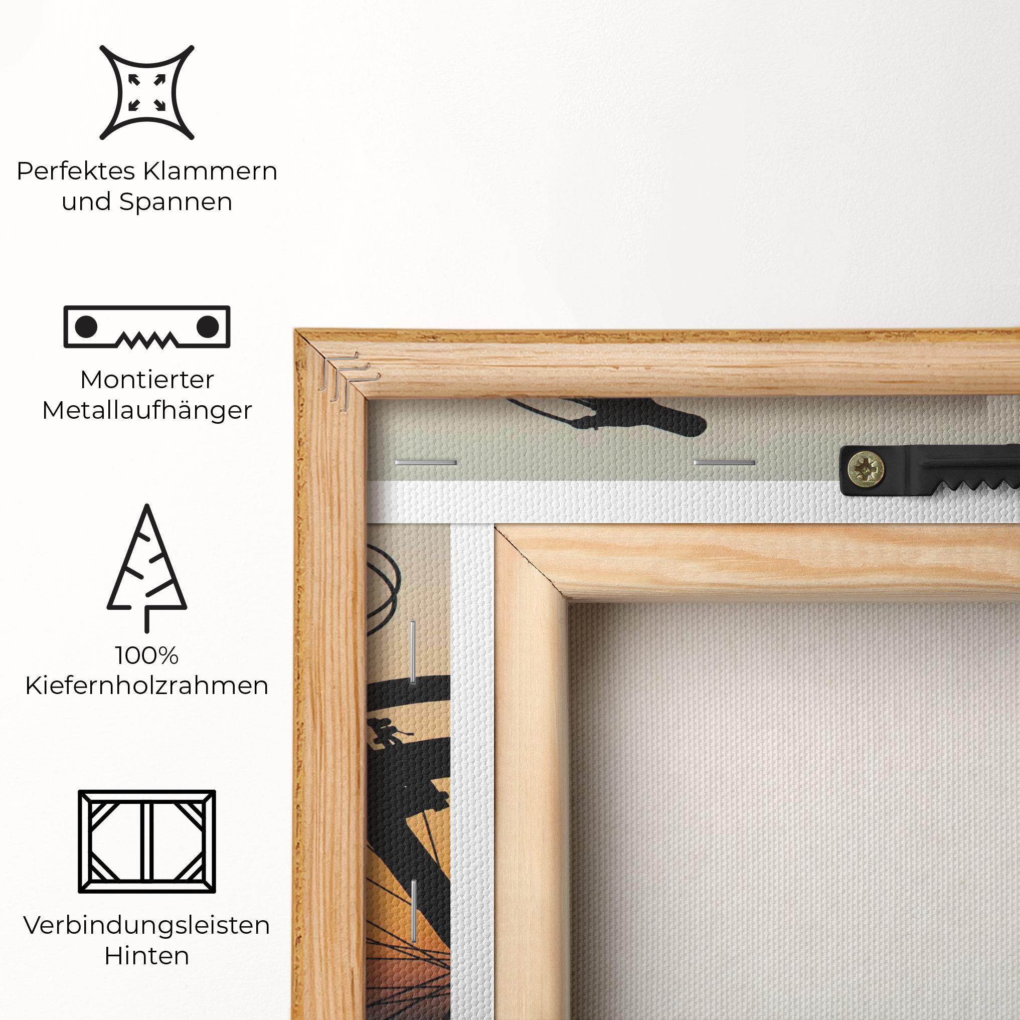 Leinwandbild Beautiful Mtb Shilouette mockup 5