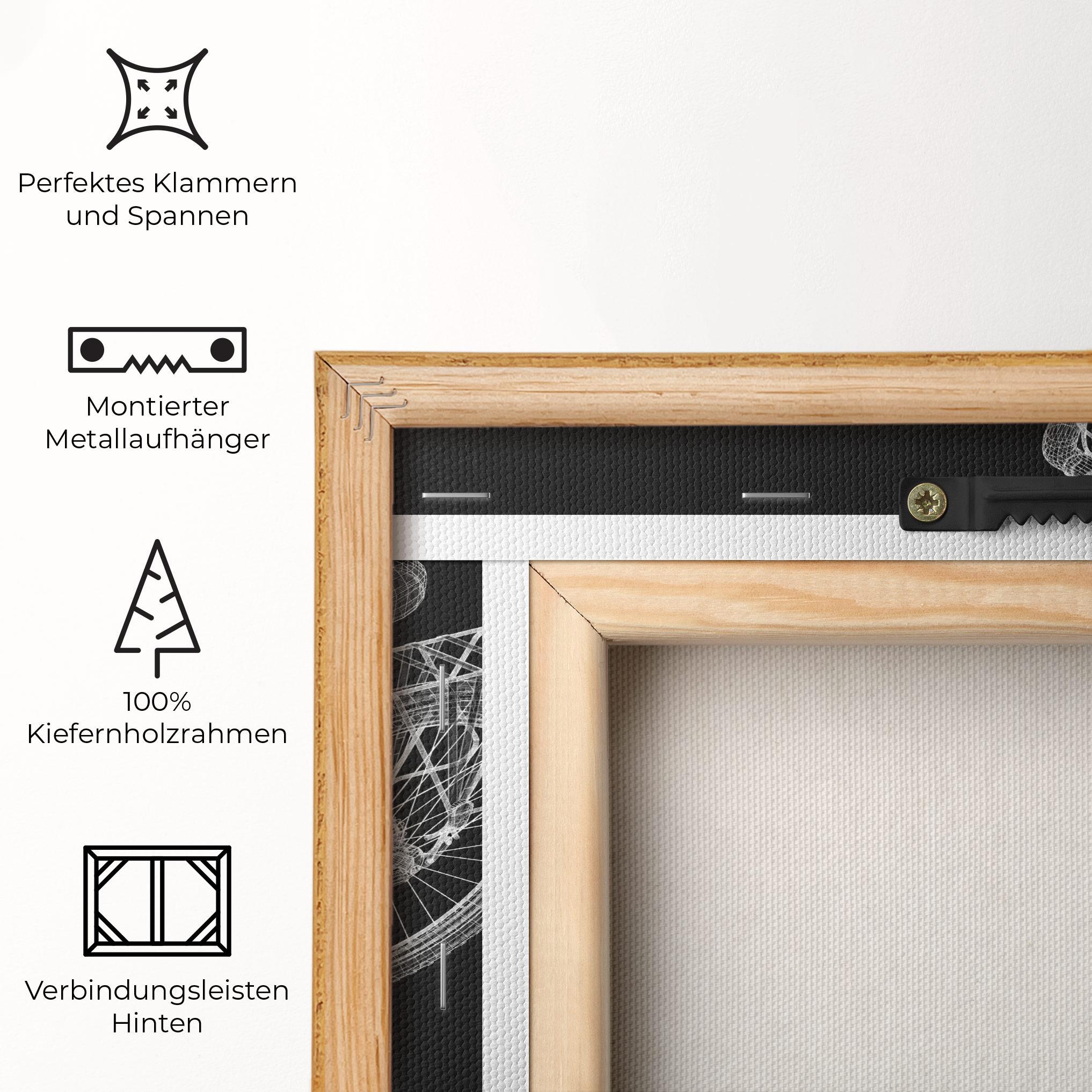 Leinwandbild Bicycle 3d Model mockup 5