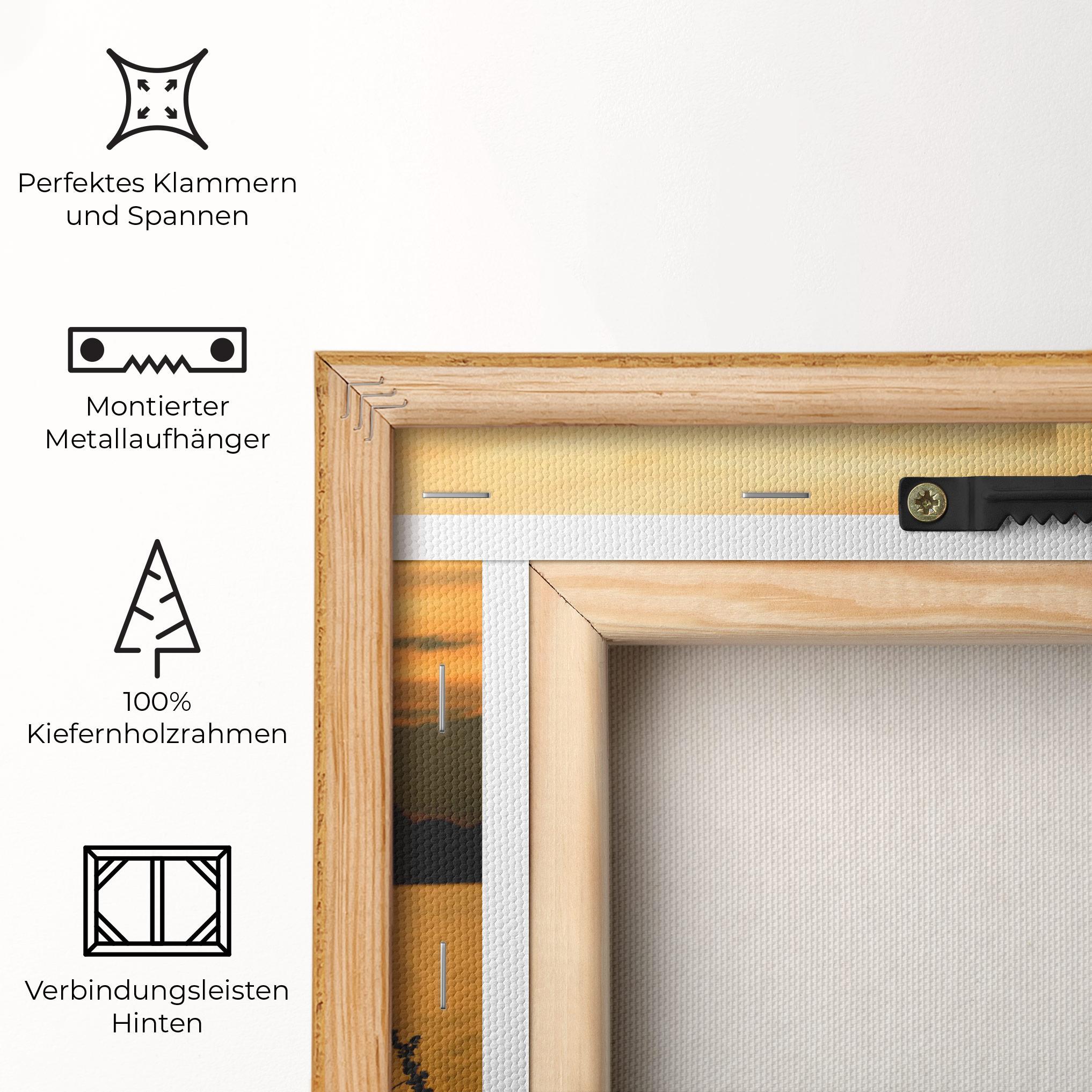 Leinwandbild Bicycle Sunset Silhouette mockup 5