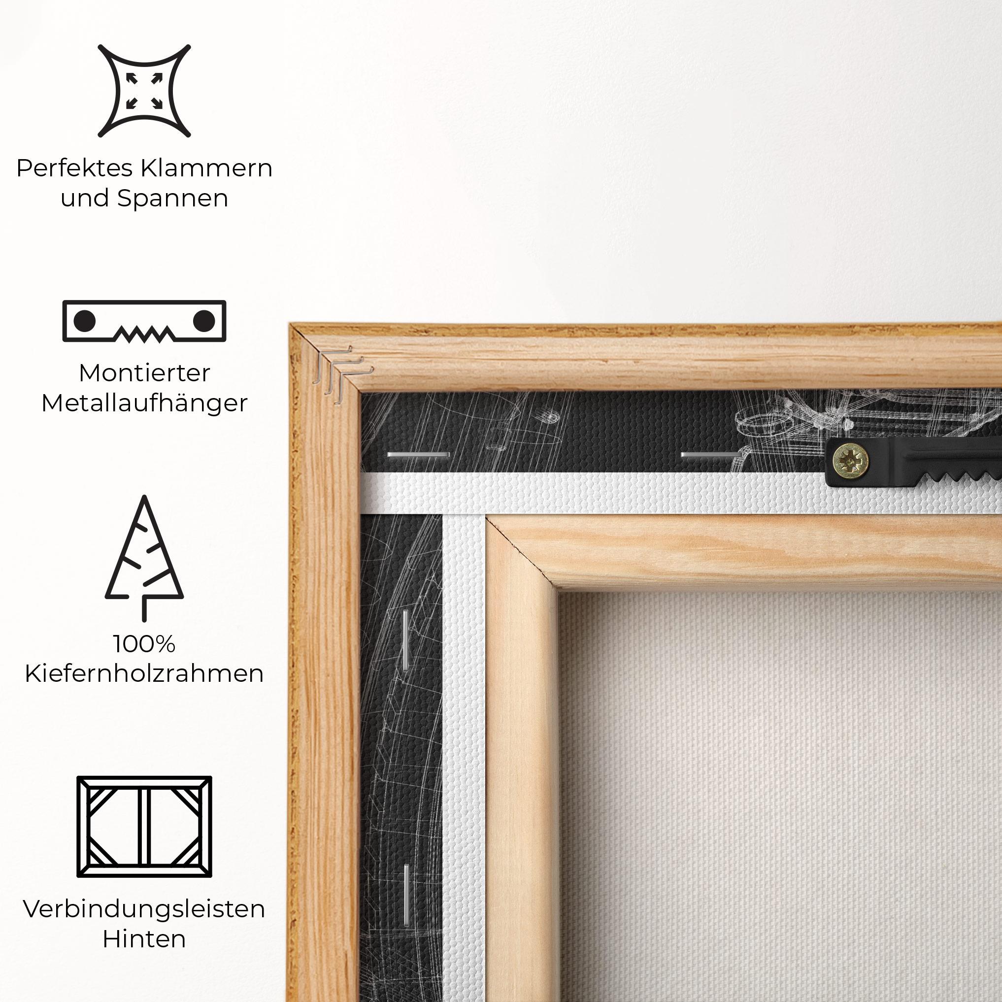 Leinwandbild Bike Wire Model 3d mockup 5