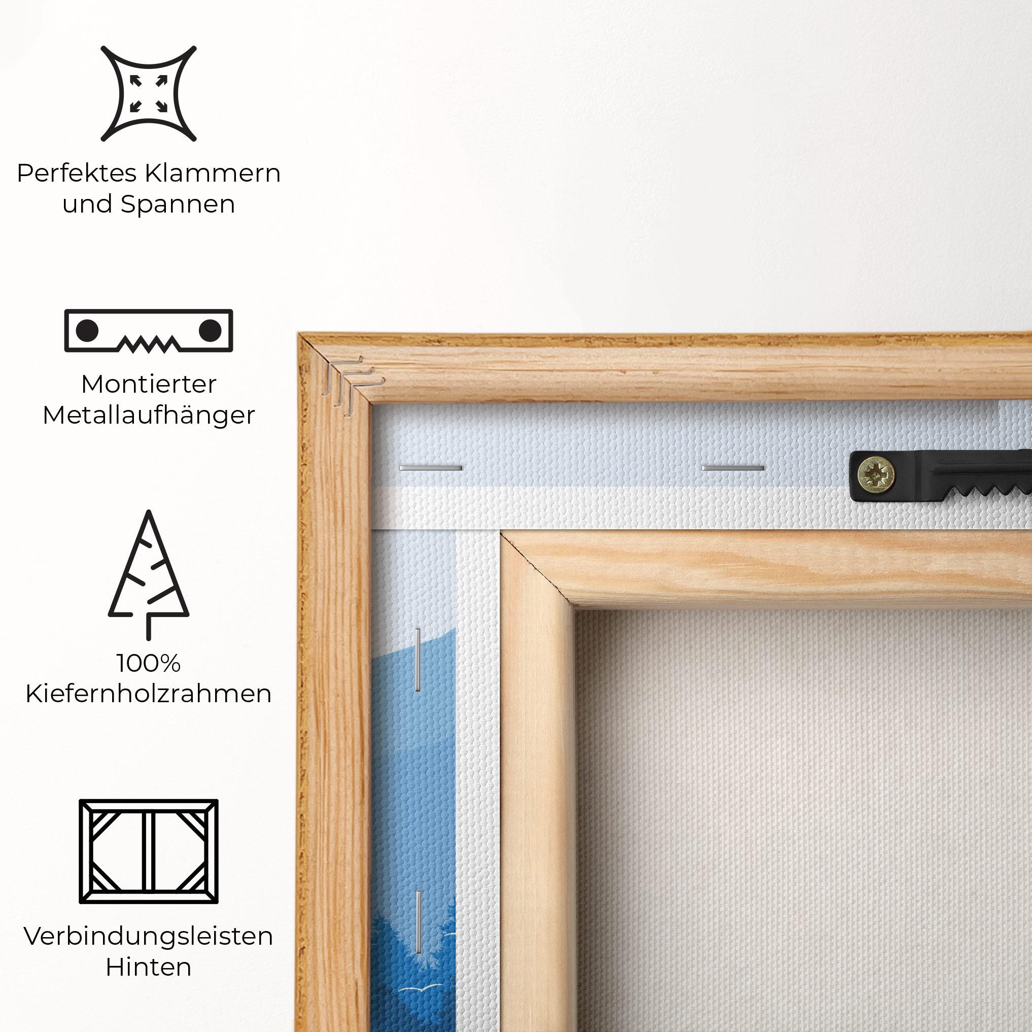 Leinwandbild Blue Light Bike mockup 5