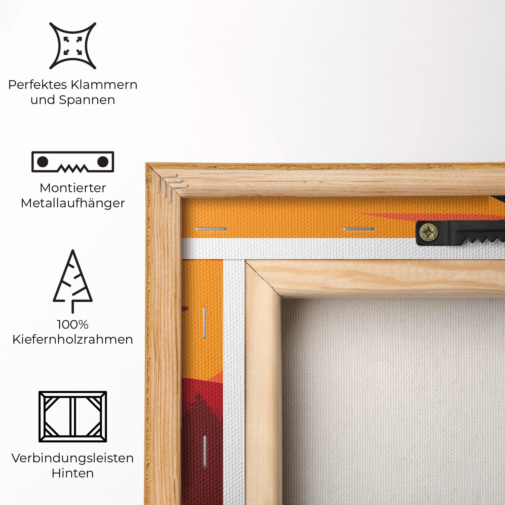 Leinwandbild Mountain Bike Sunset mockup 5
