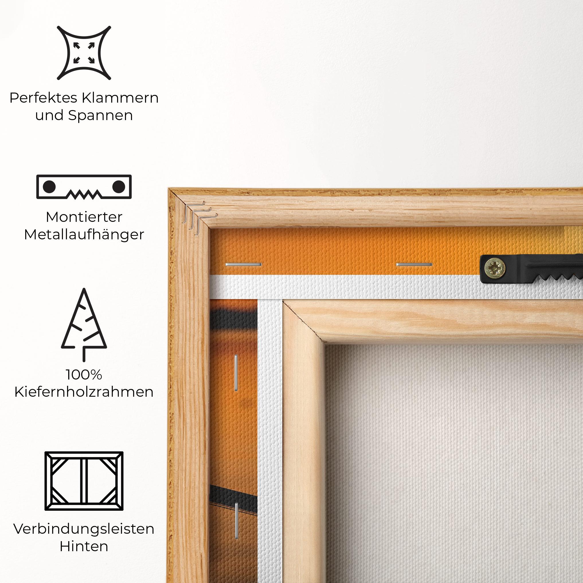 Leinwandbild Sunset Lake Bike mockup 5