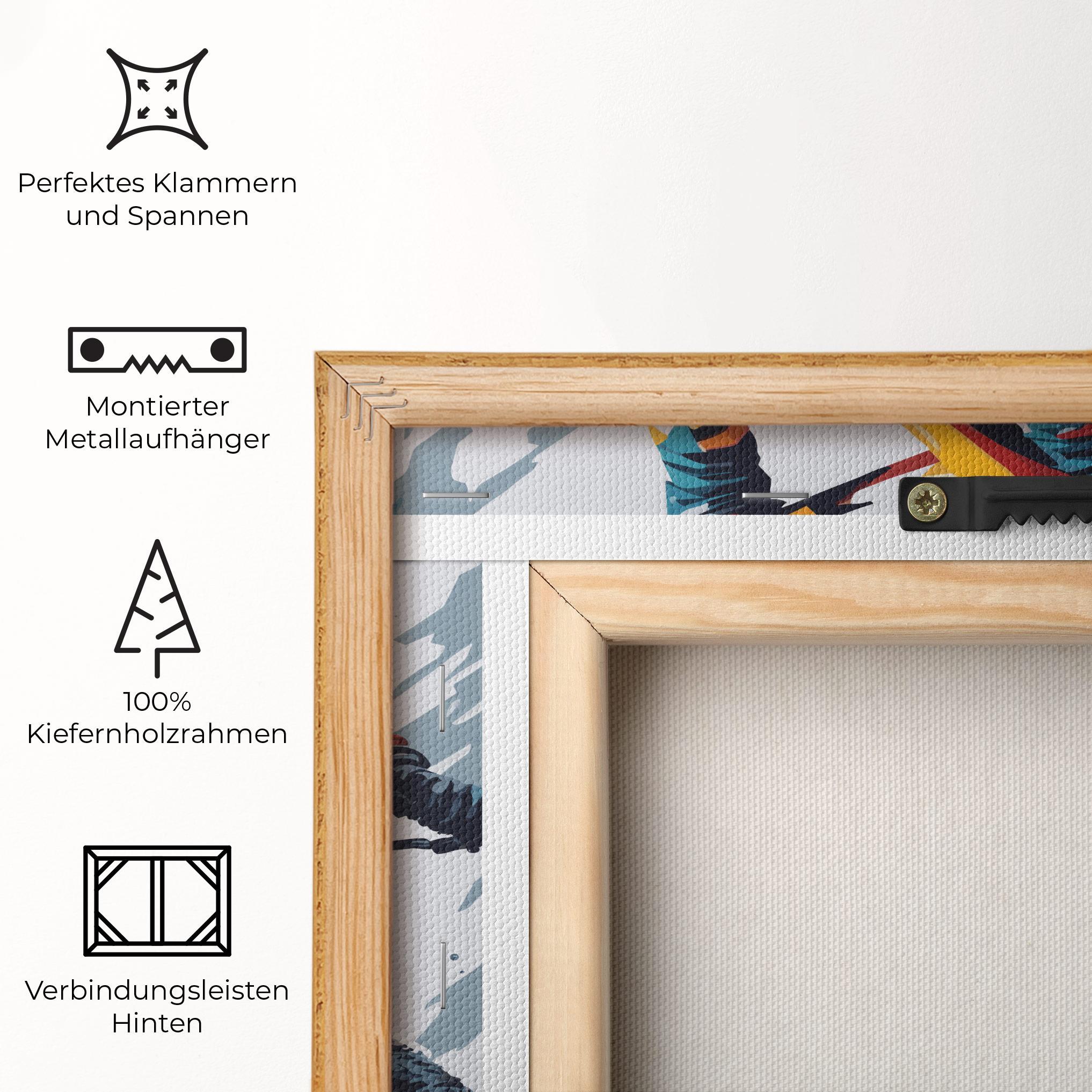 Leinwandbild Yellow Bike Art mockup 5