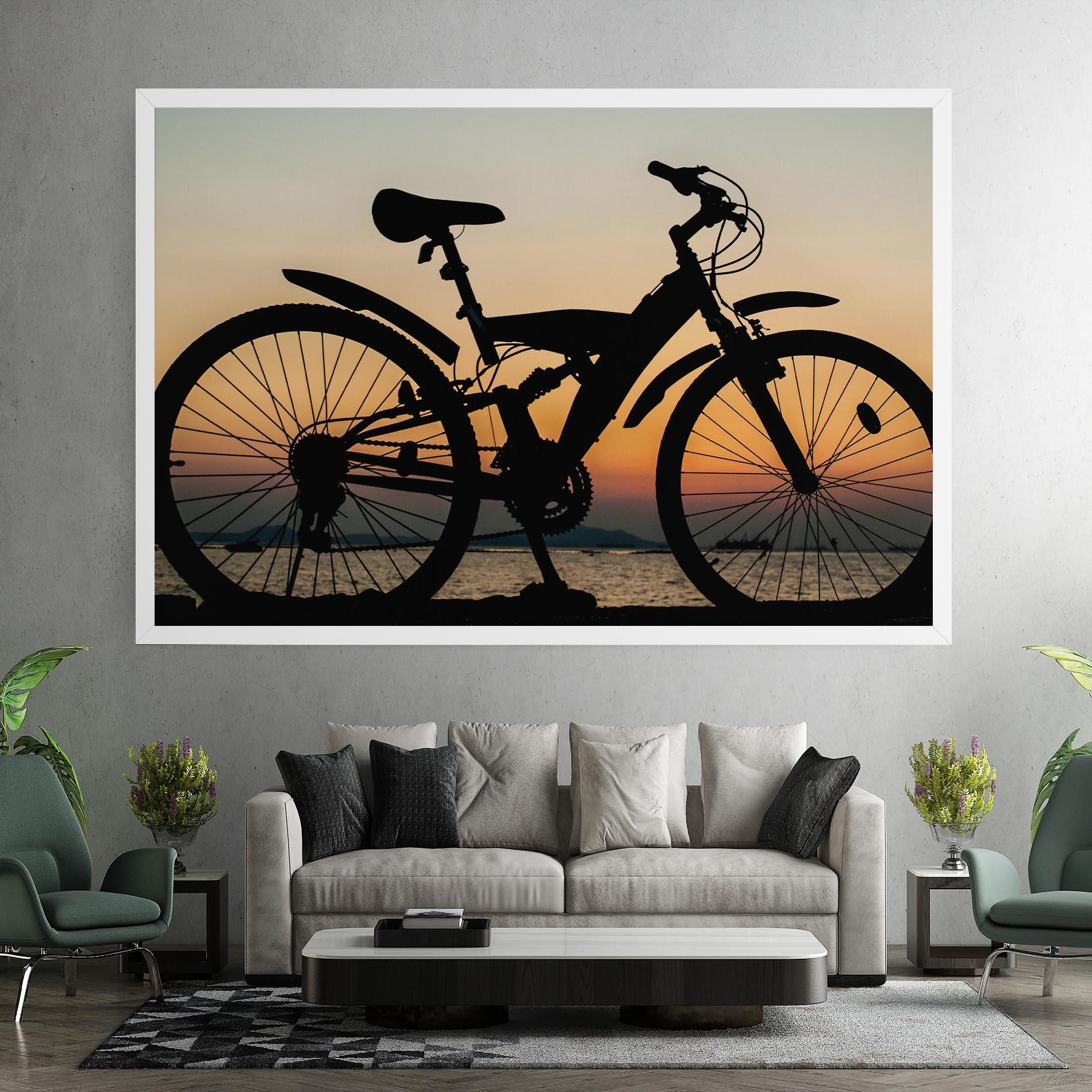 Leinwandbild Beautiful Mtb Shilouette mockup 7