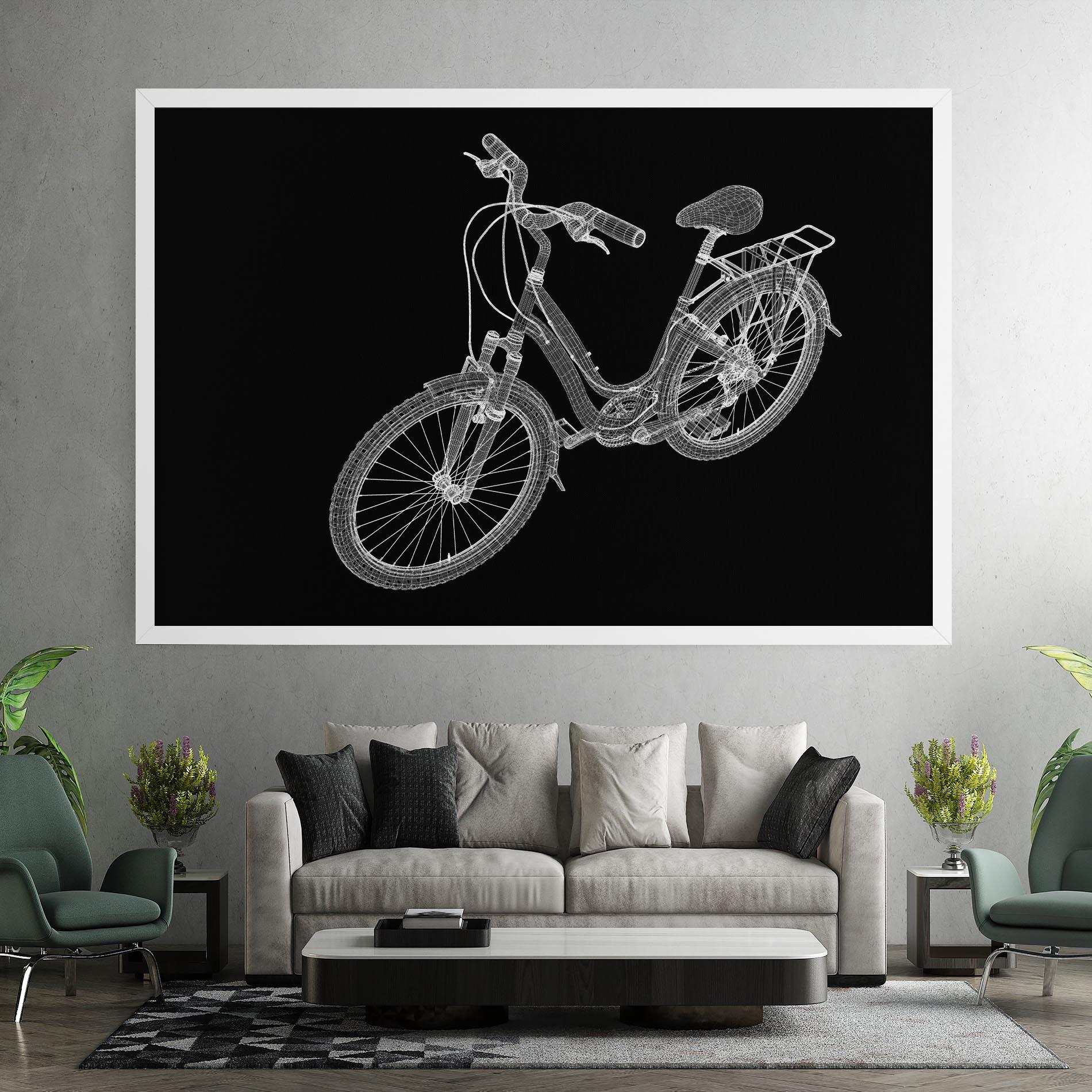 Leinwandbild Bicycle 3d Model mockup 7
