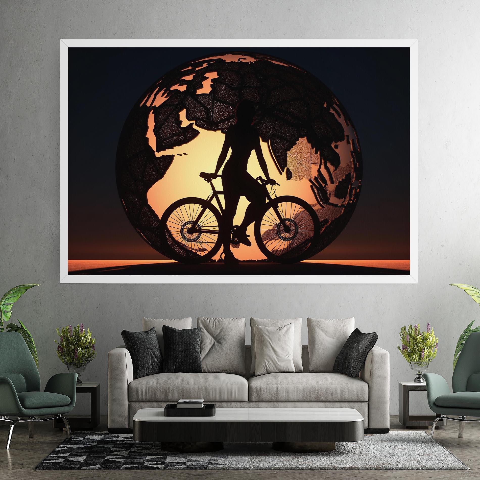 Leinwandbild Globe Riding World mockup 7