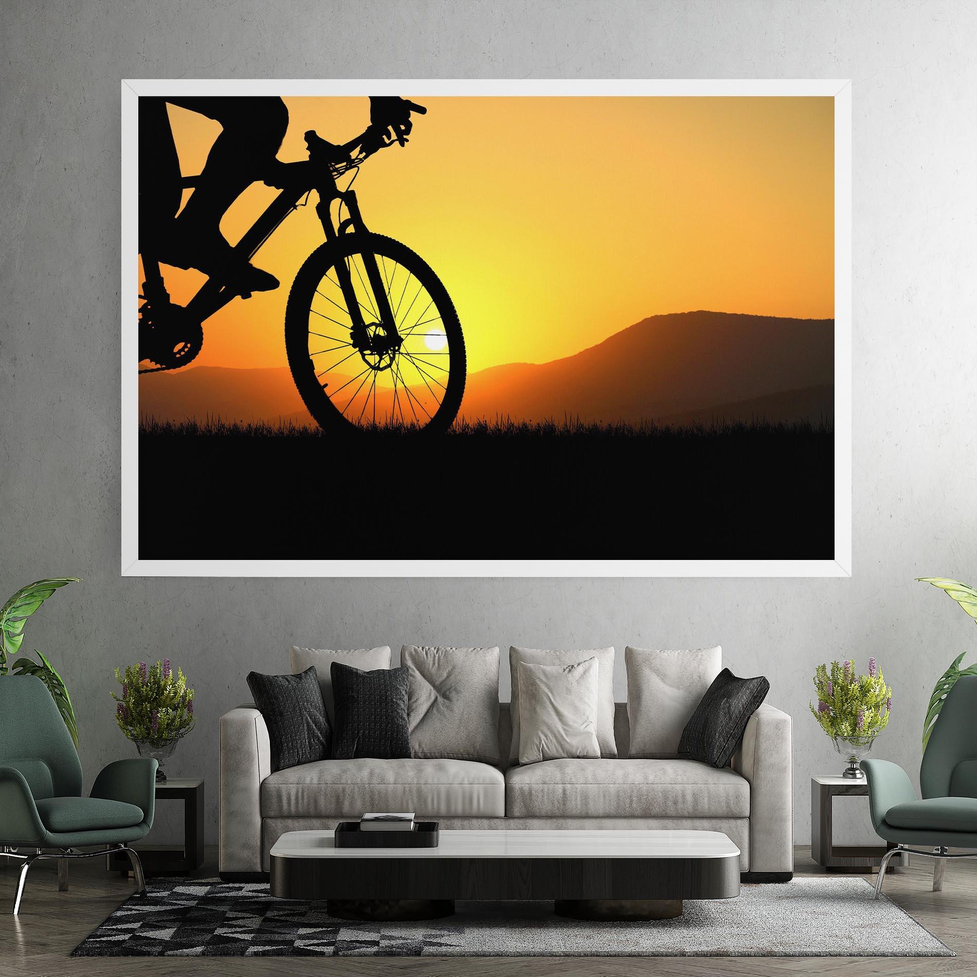 Leinwandbild Mtb Silhouette View mockup 7