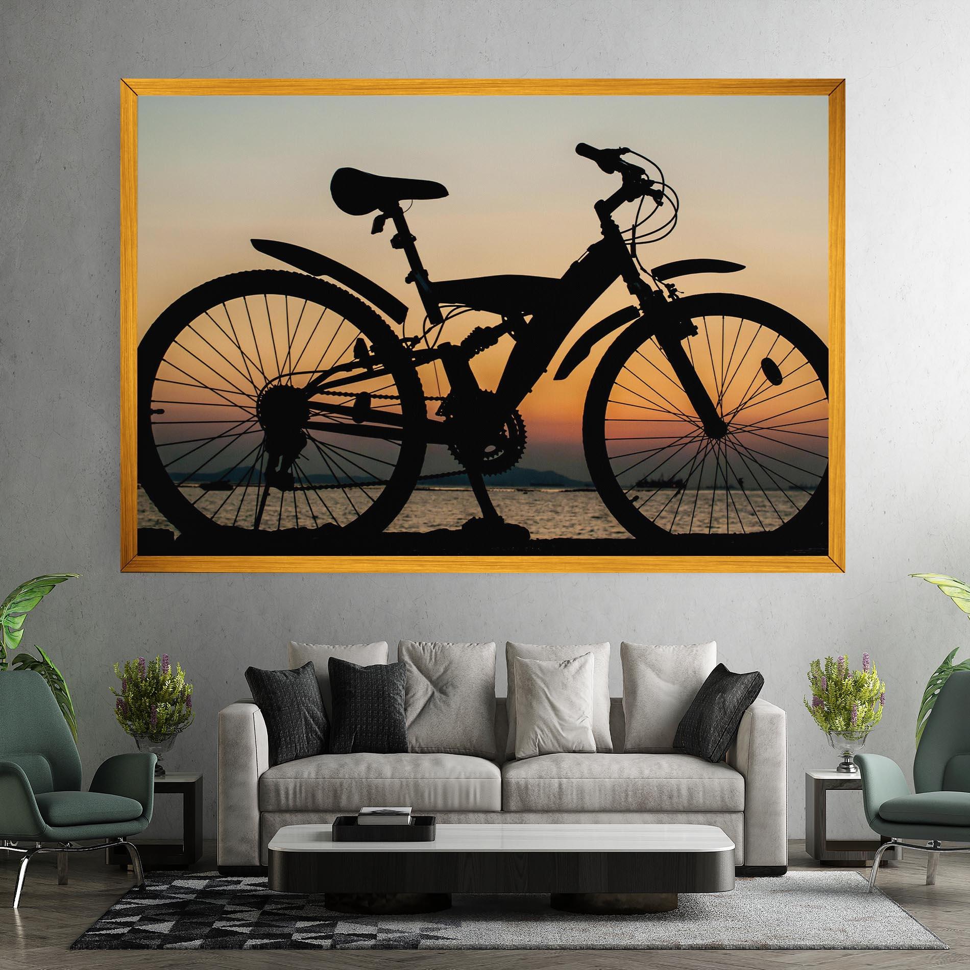 Leinwandbild Beautiful Mtb Shilouette mockup 7