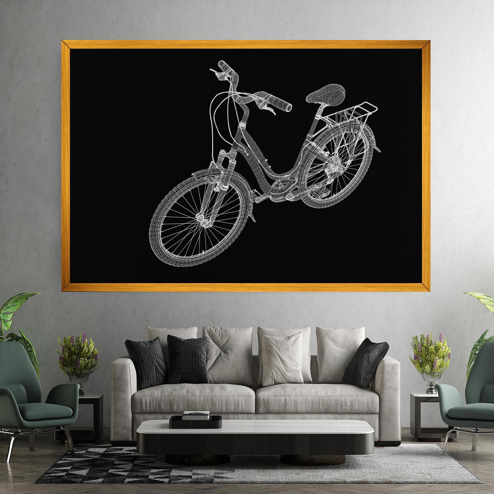 Leinwandbild Bicycle 3d Model mockup 7