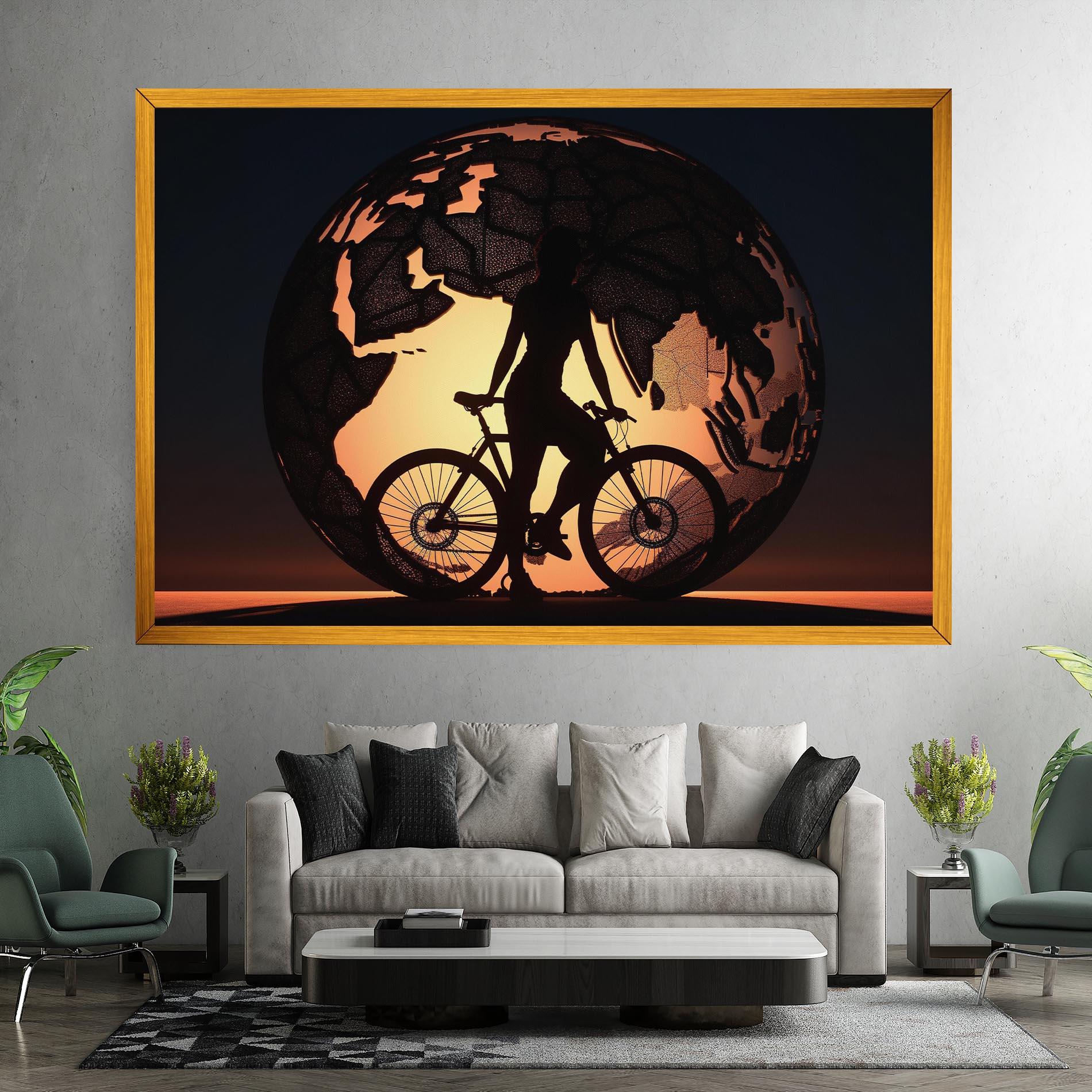 Leinwandbild Globe Riding World mockup 7