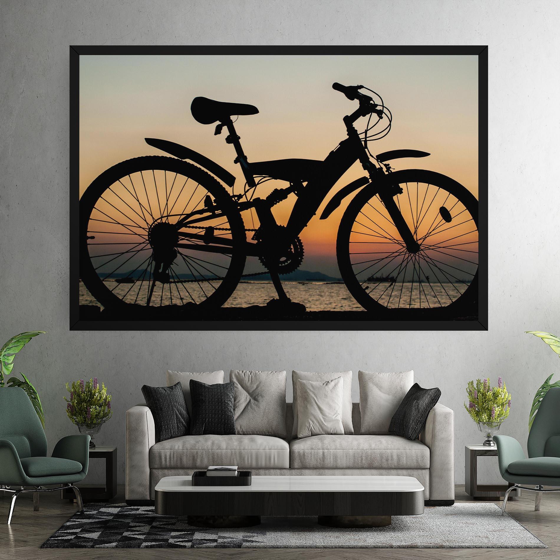 Leinwandbild Beautiful Mtb Shilouette mockup 7