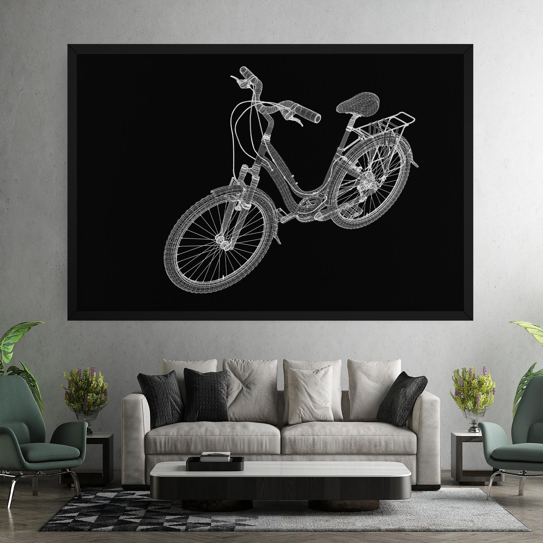 Leinwandbild Bicycle 3d Model mockup 7