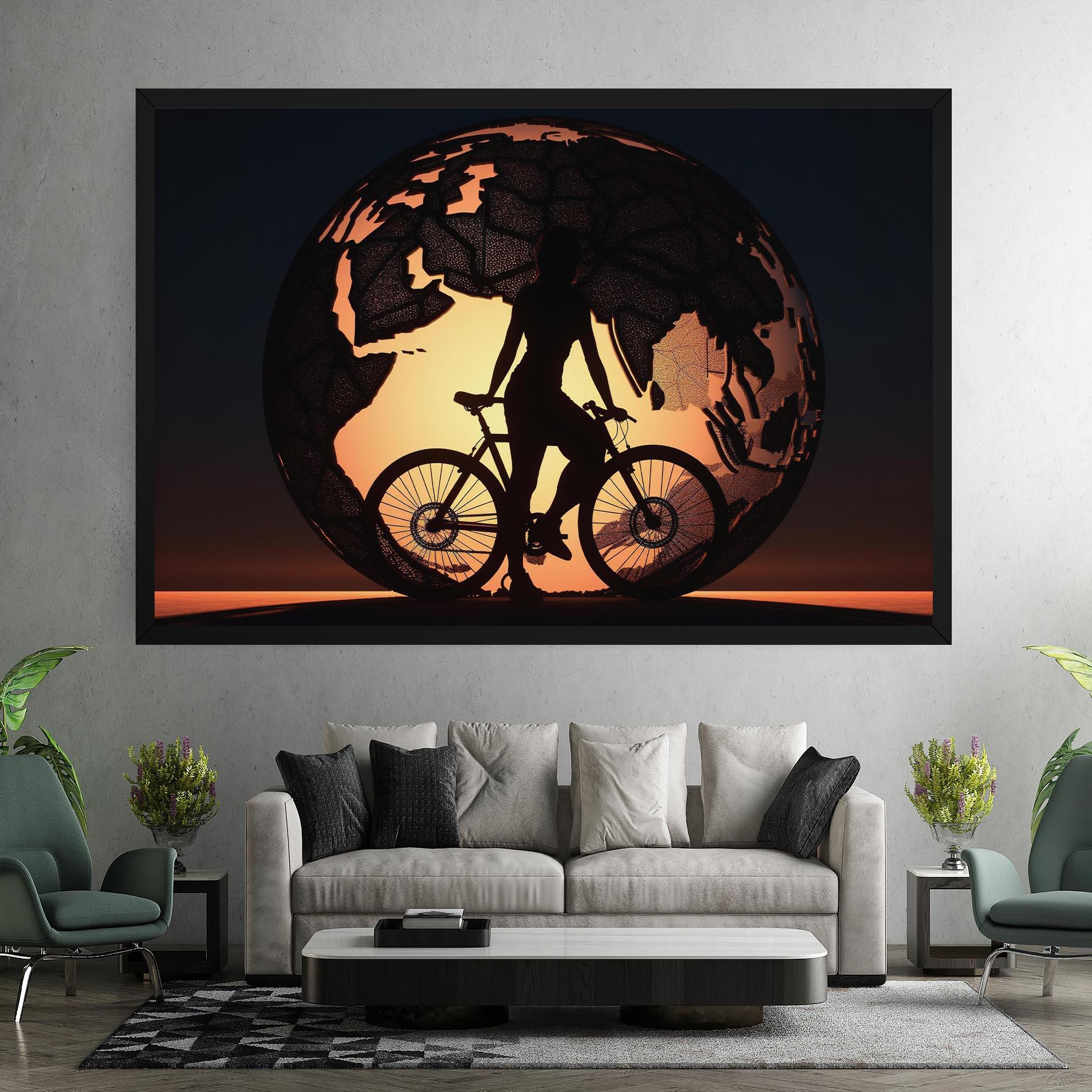 Leinwandbild Globe Riding World mockup 7