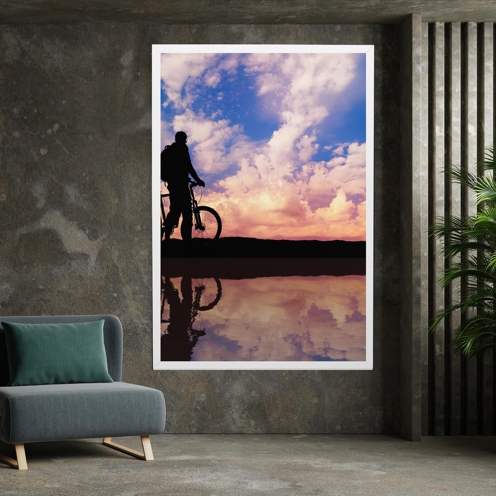 Leinwandbild Bike Sunset mockup 7