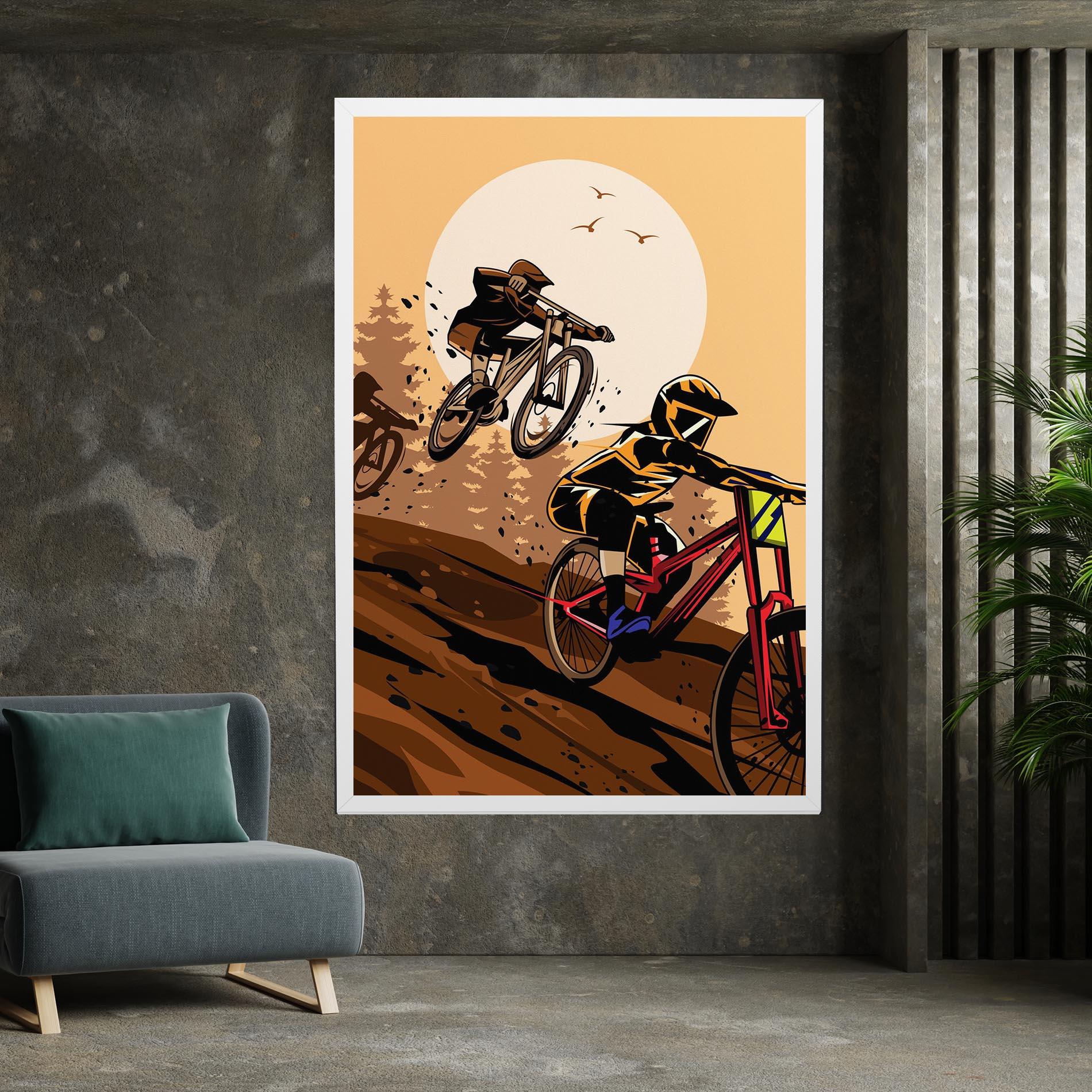 Leinwandbild Downhill Bike mockup 7