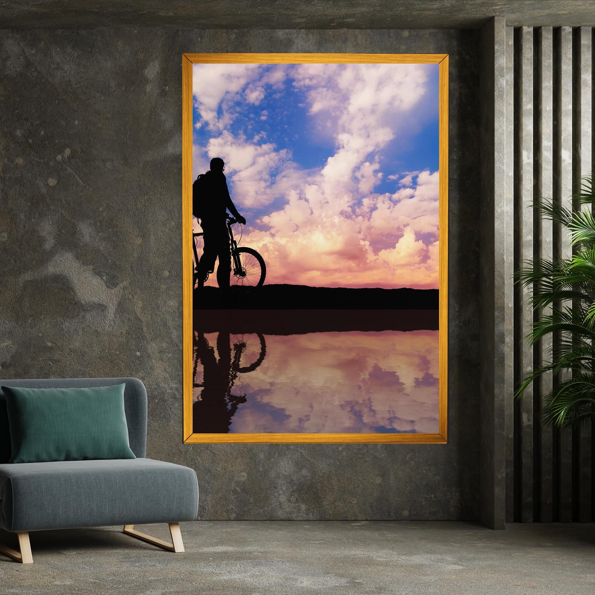 Leinwandbild Bike Sunset mockup 7
