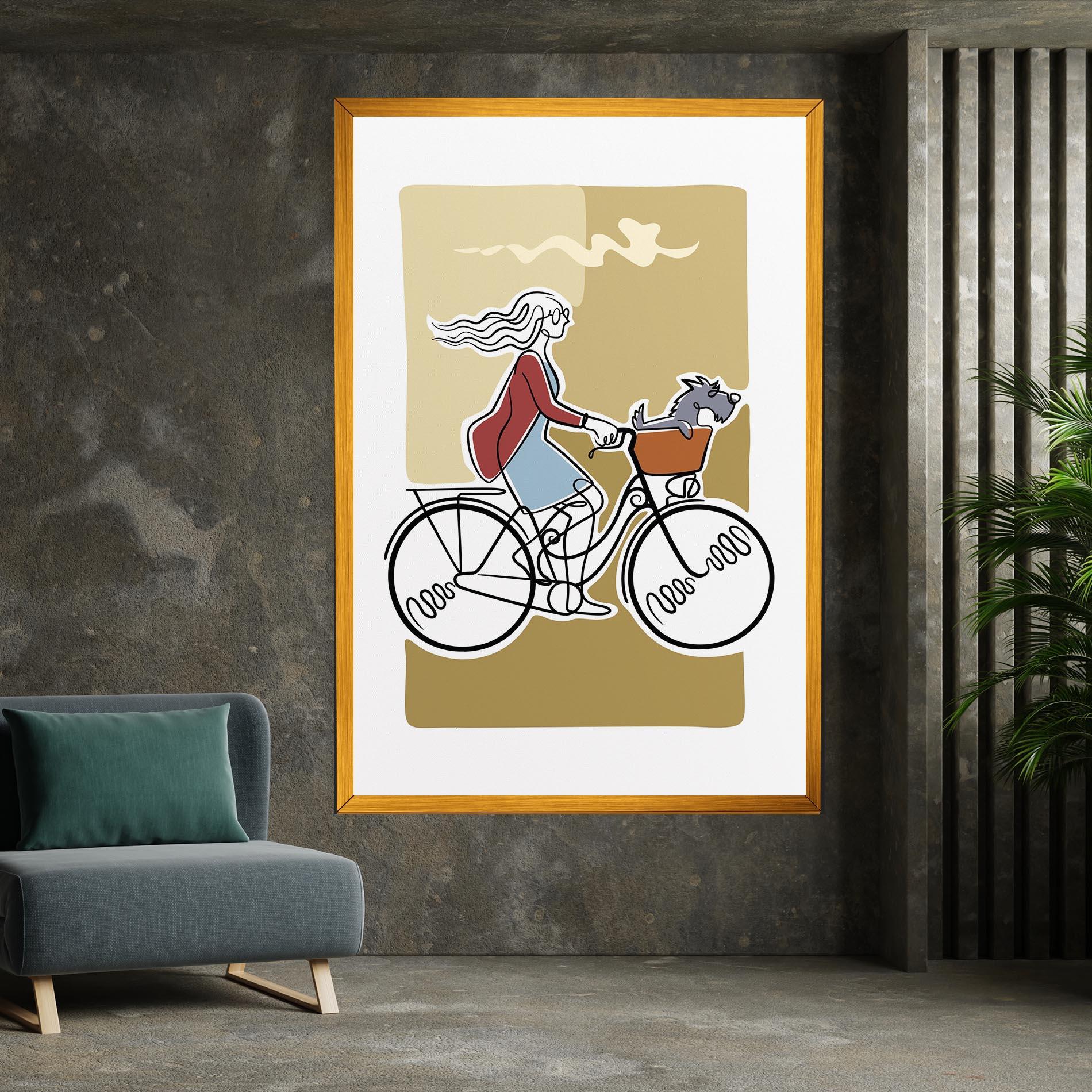 Leinwandbild Dog On Bike mockup 7