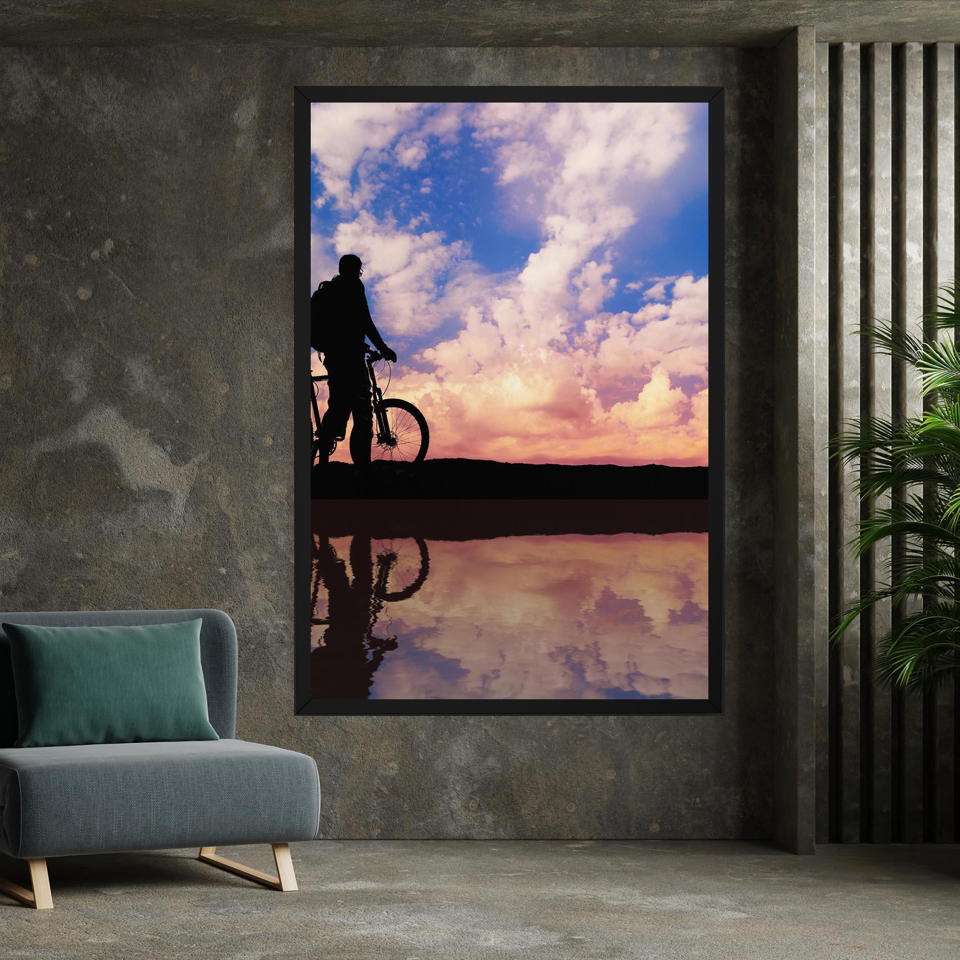 Leinwandbild Bike Sunset mockup 7