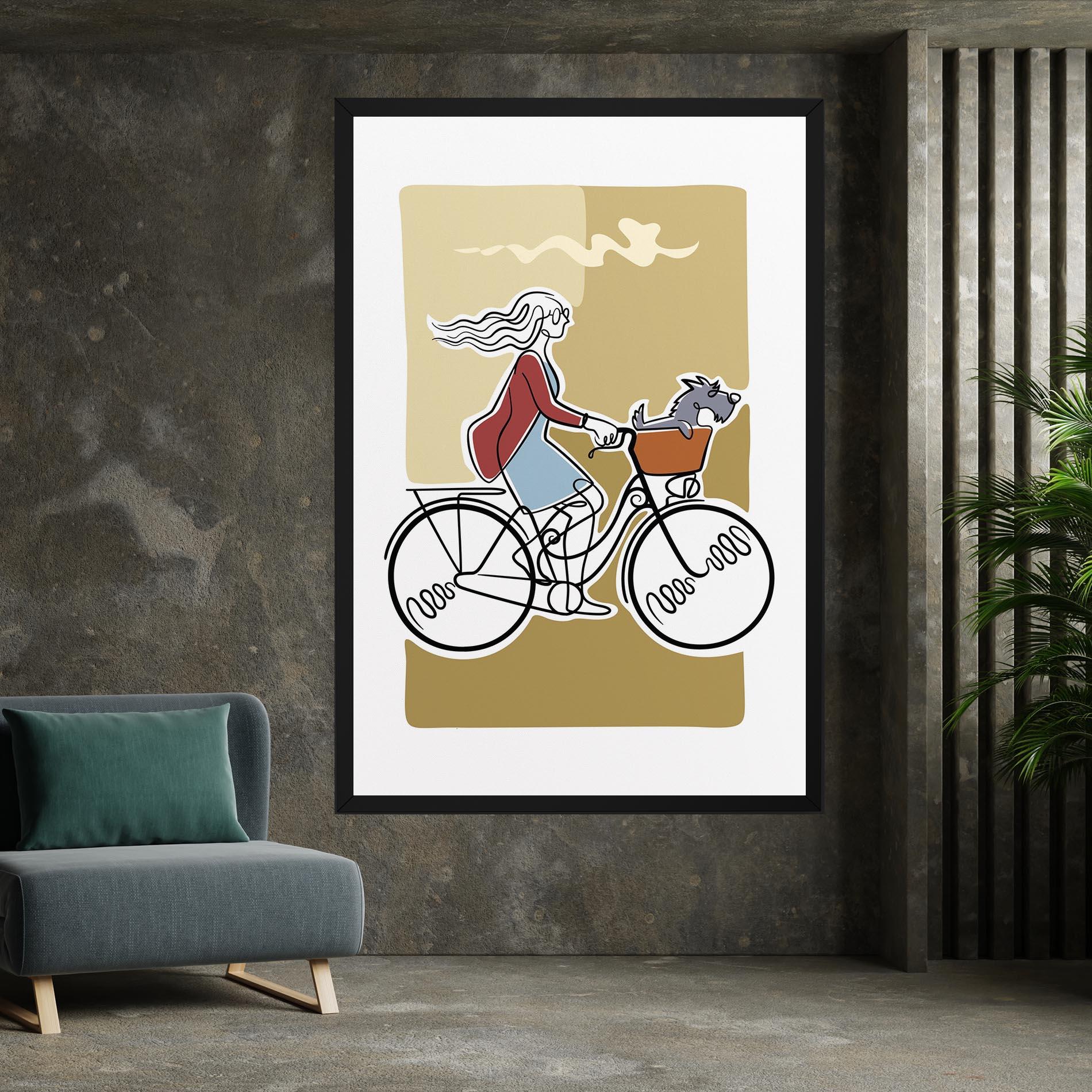 Leinwandbild Dog On Bike mockup 7