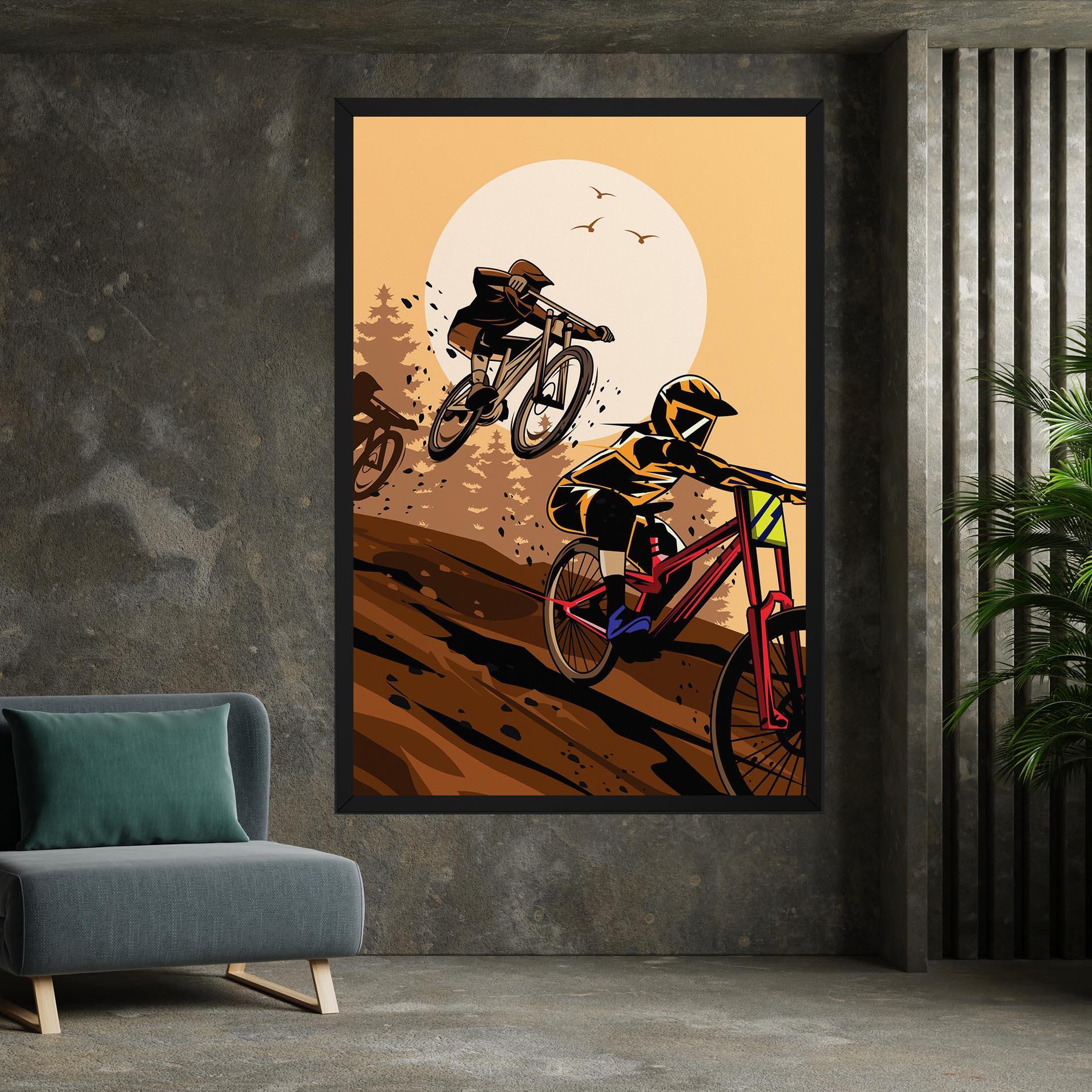Leinwandbild Downhill Bike mockup 7