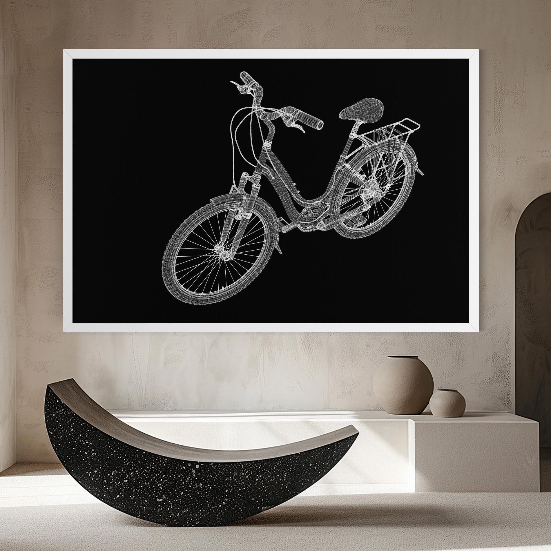 Leinwandbild Bicycle 3d Model mockup 8