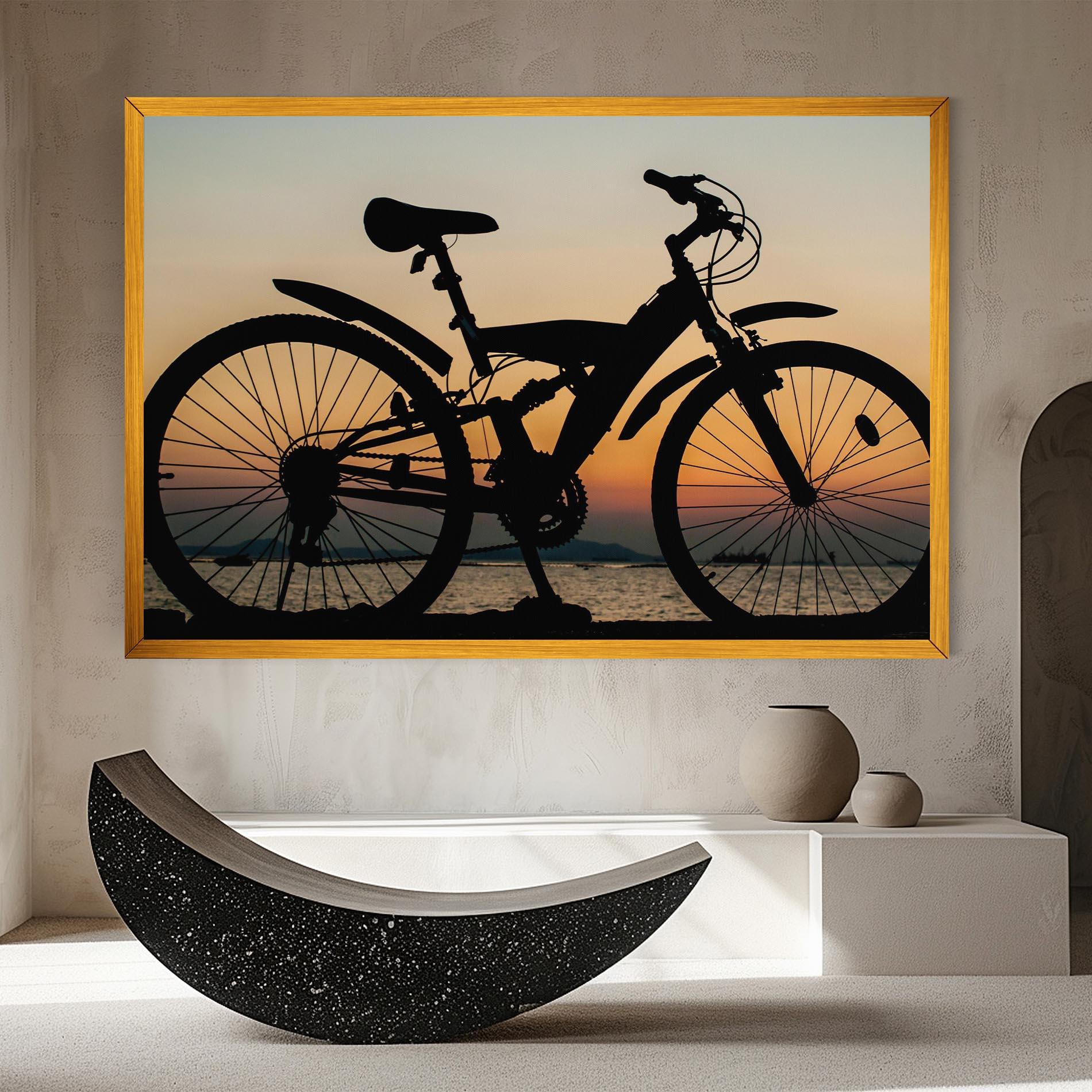 Leinwandbild Beautiful Mtb Shilouette mockup 8