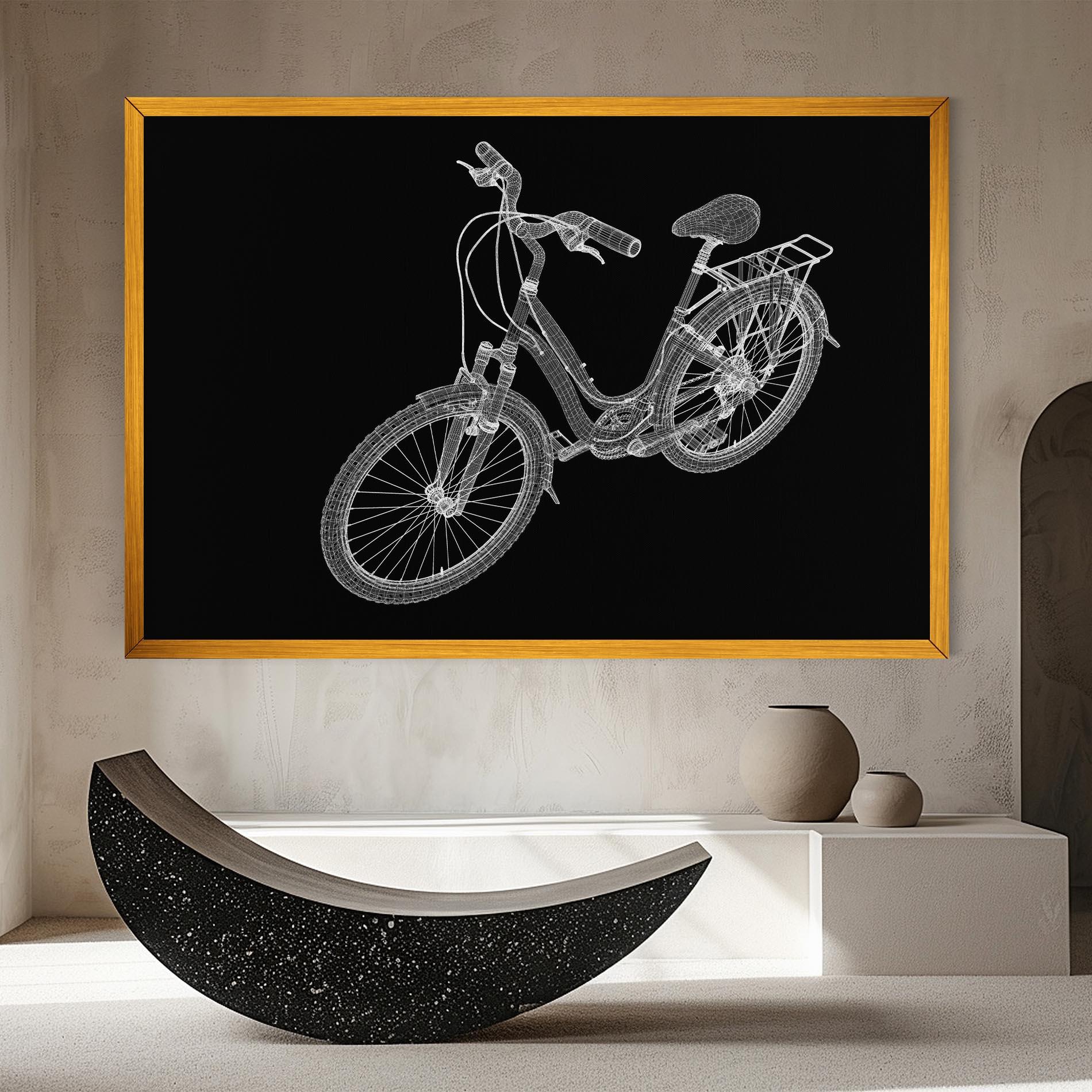 Leinwandbild Bicycle 3d Model mockup 8