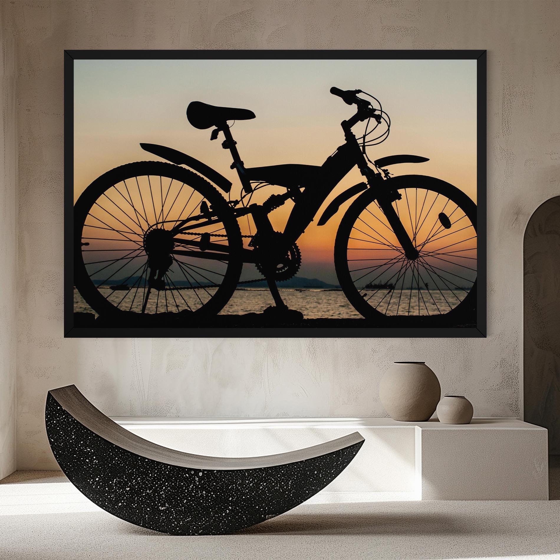 Leinwandbild Beautiful Mtb Shilouette mockup 8