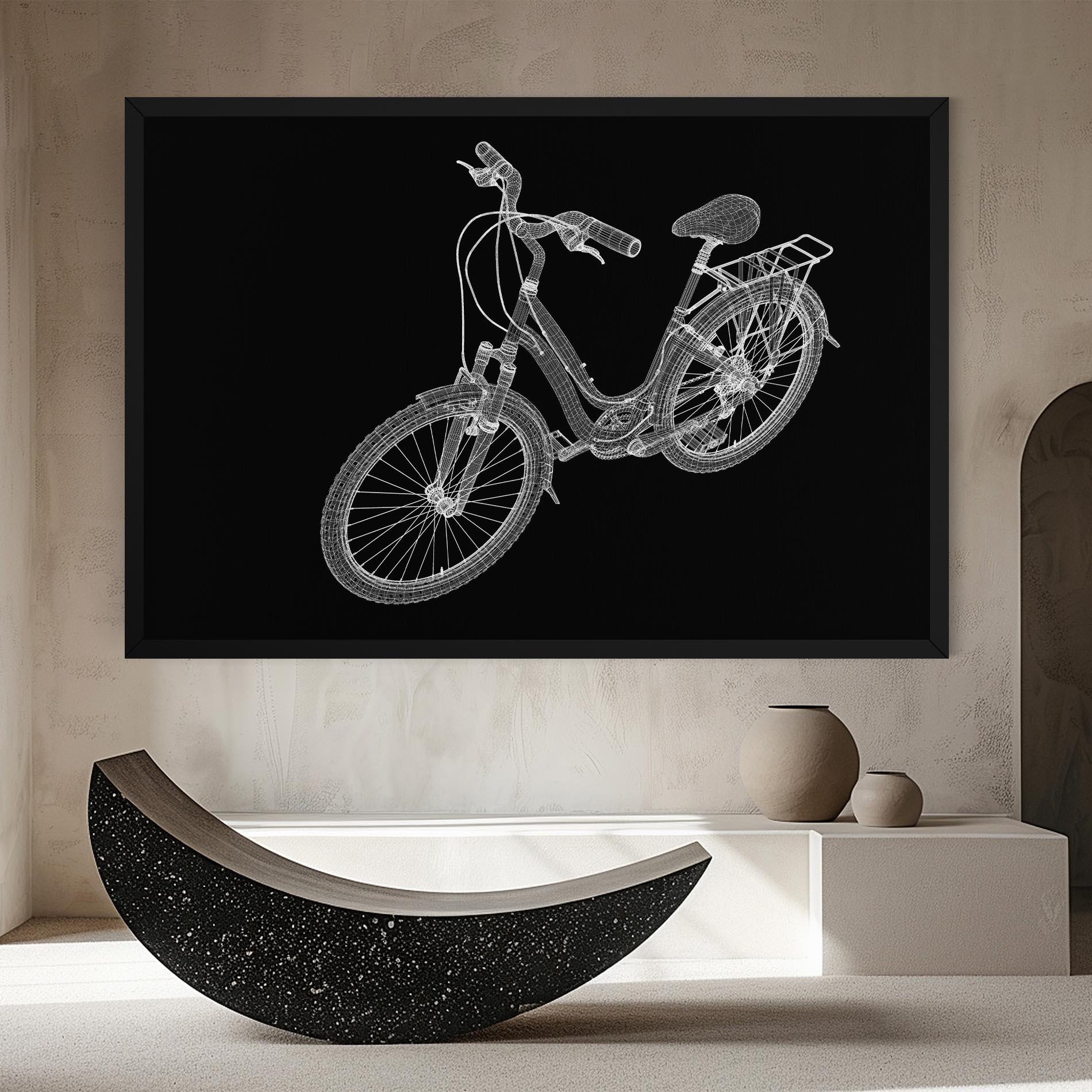 Leinwandbild Bicycle 3d Model mockup 8